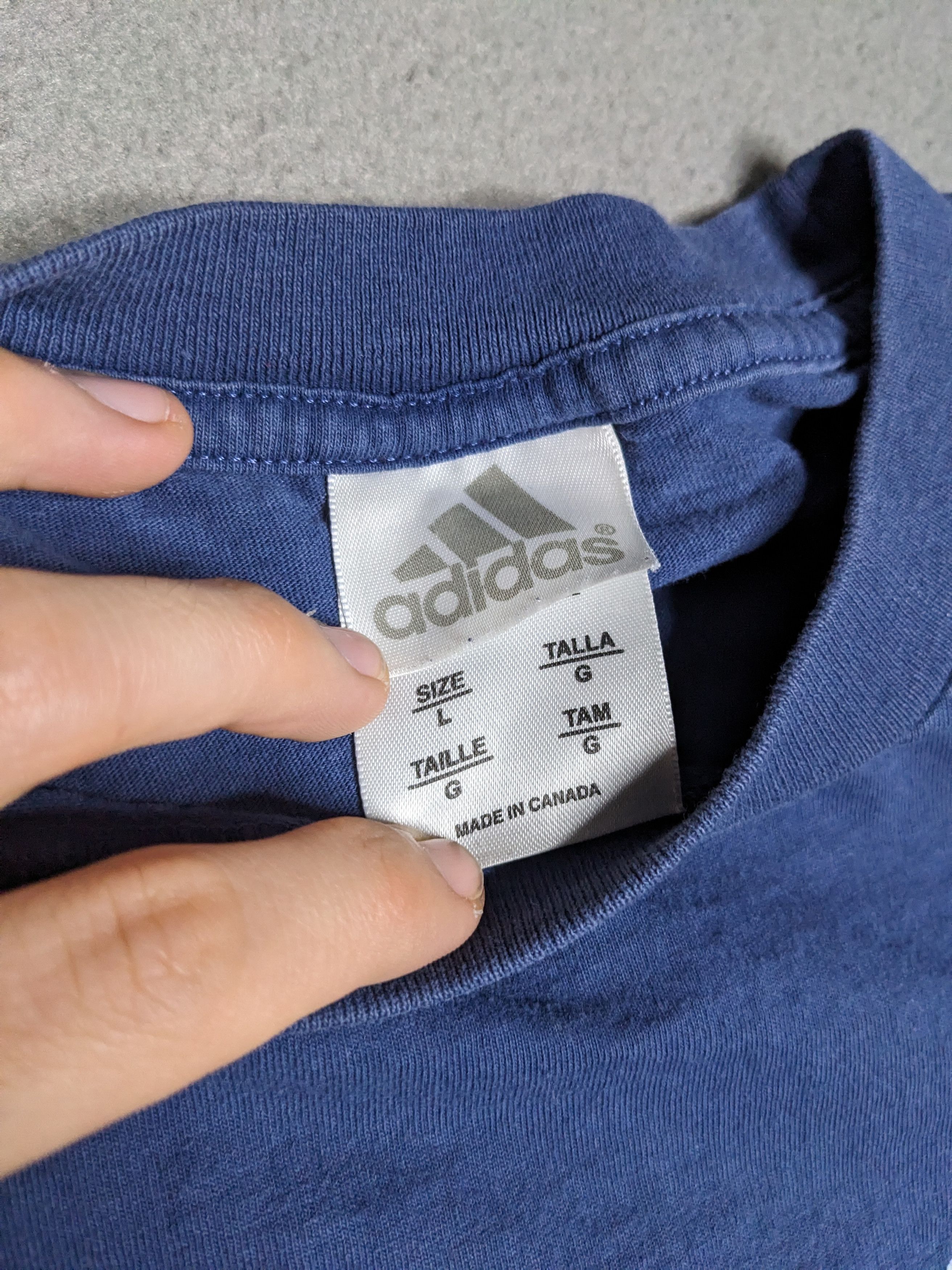 Adidas VTG 90s Adidas Long Sleeve Shirt Large 3 Stripes Canada Size US L / EU 52-54 / 3 - 5 Thumbnail