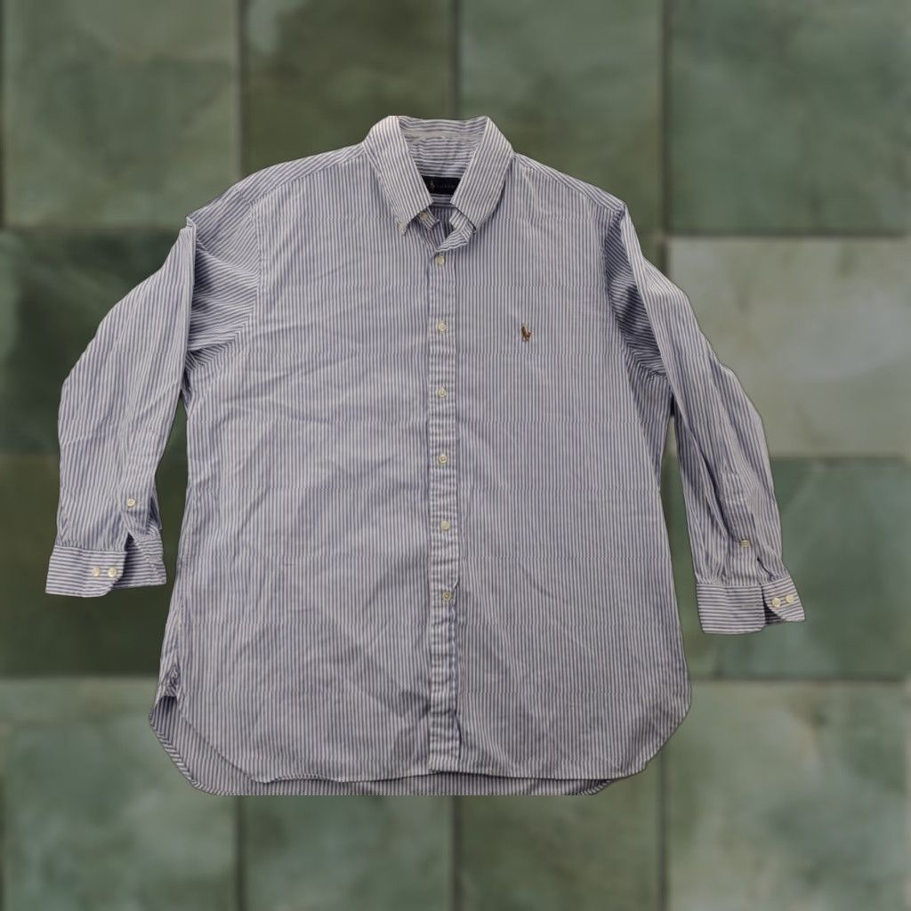 Ralph Lauren Lauren Ralph Lauren Striped Button-Down Shirt XL Classic Long Sleeve Blue Multicolor Mens Size US XL / EU 56 / 4 - 1 Thumbnail