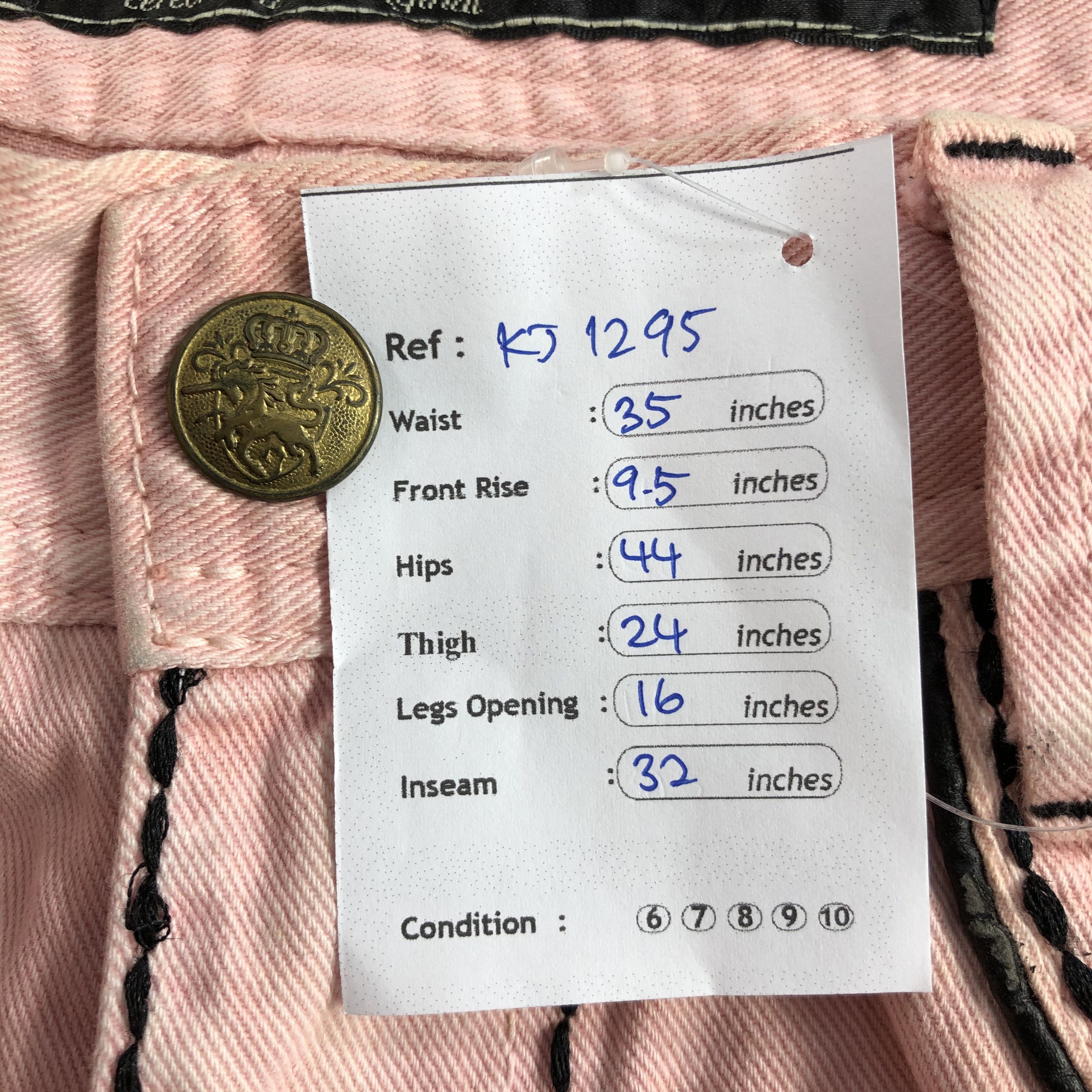 Japanese Brand Juke Box Jeans Faded Pink Denim KJ1295 Size US 32 / EU 48 - 11 Thumbnail