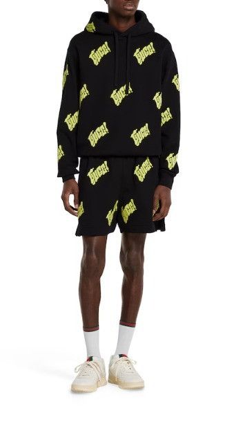 Gucci oc11z526 Embroidered Cotton Jersey Sweatshirt Hoodies Black Size US XXL / EU 58 / 5 - 2 Thumbnail