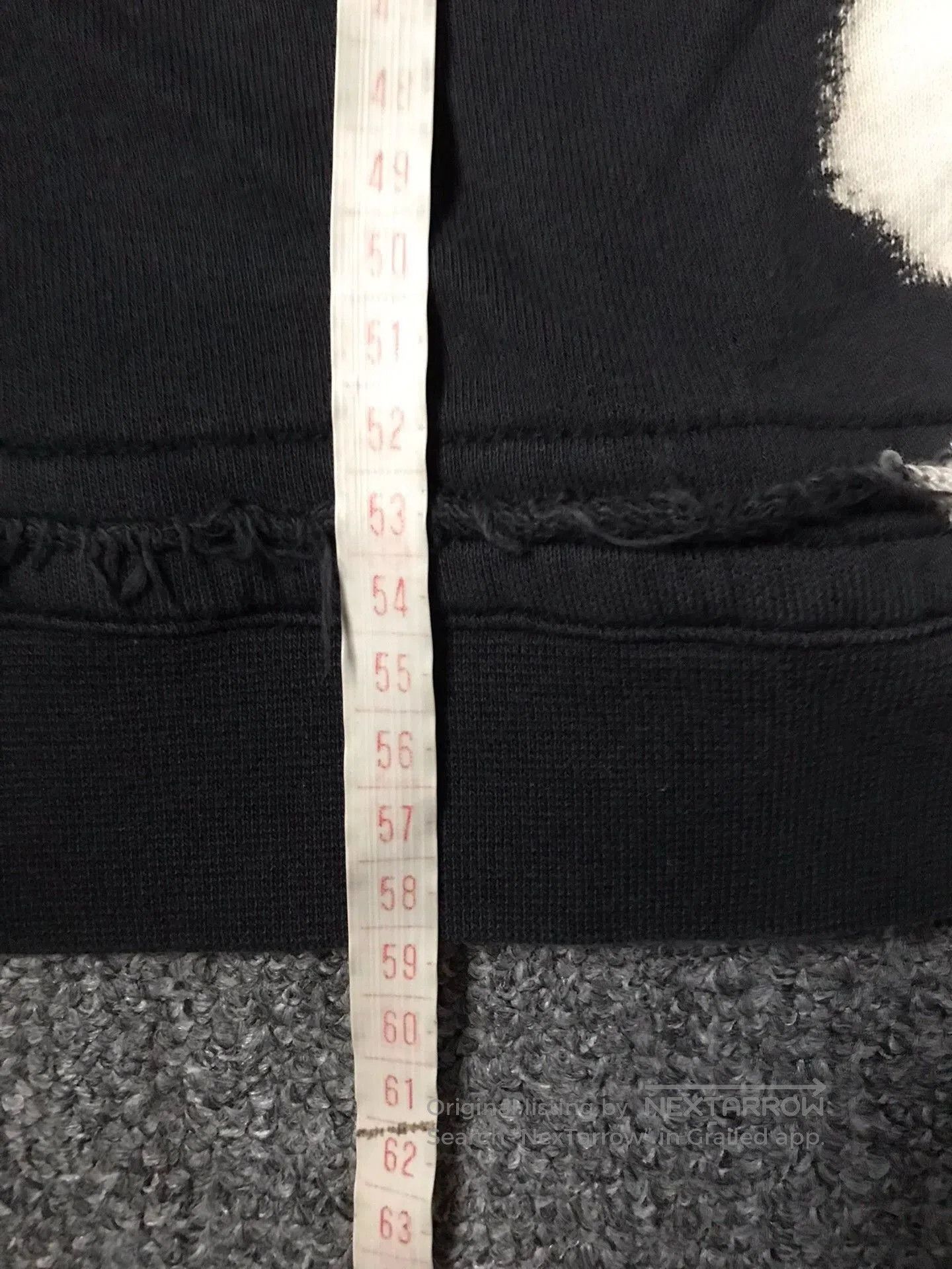 Haider Ackermann Black & Cream Distressed Long Sleeve Sweatshirt. Size US M / EU 48-50 / 2 - 9 Thumbnail