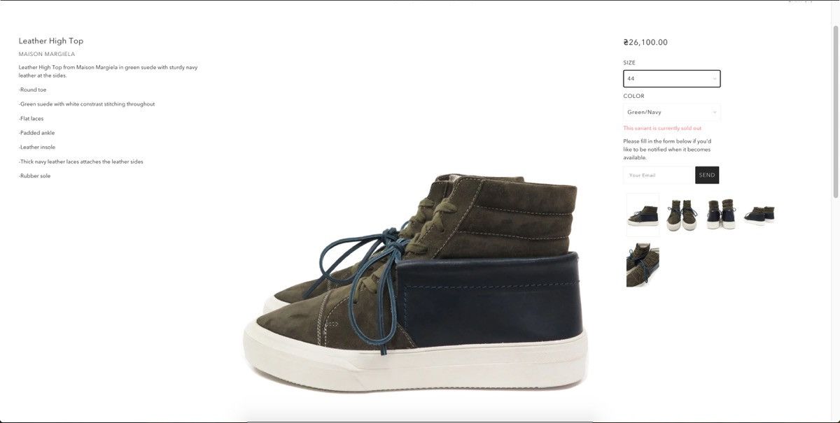 Maison Margiela MMM 22 Hybrid Suede-Leather High Top Lace Up Sneakers Boots Size US 11.5 / EU 44-45 - 2 Thumbnail