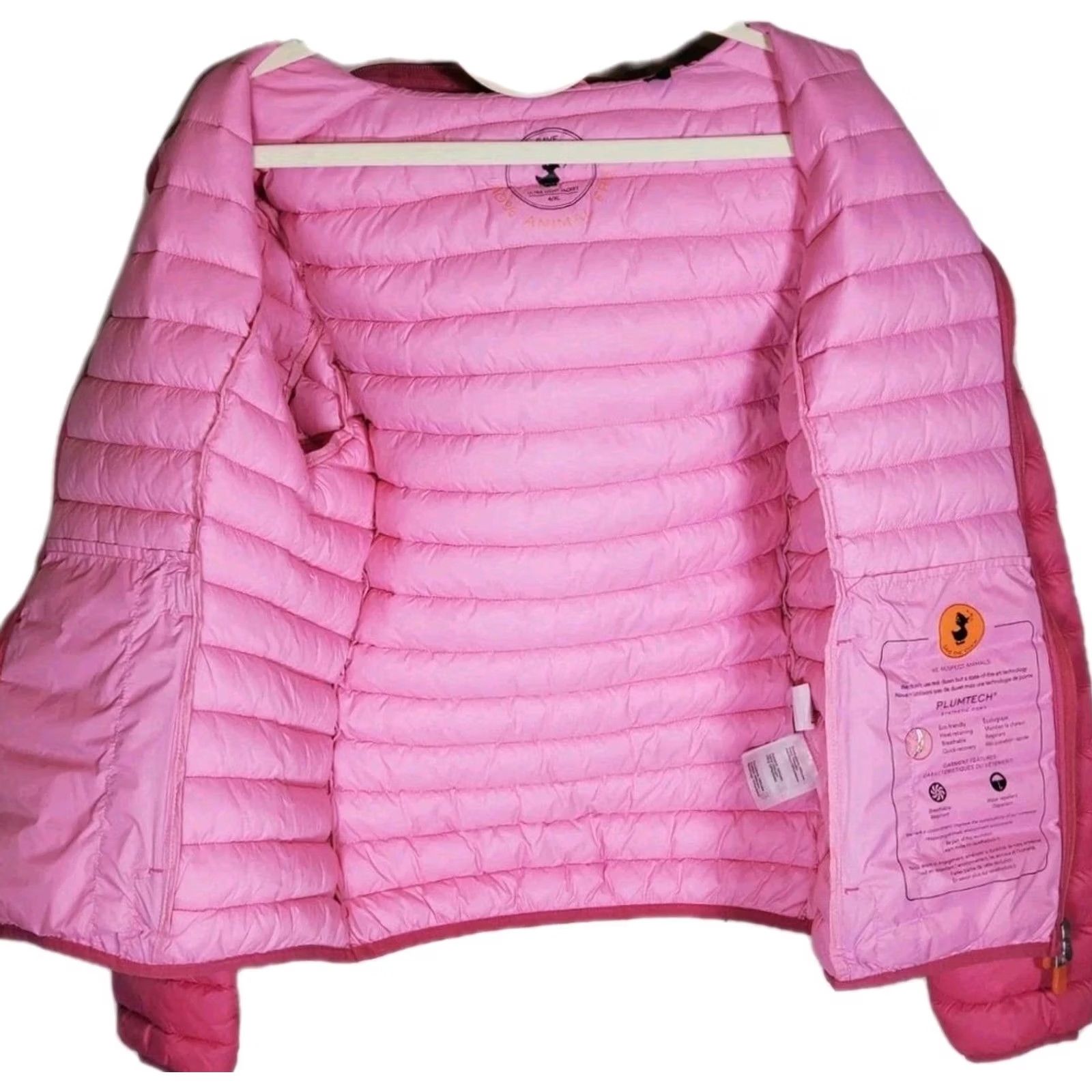 Save The Duck Save The Duck Daisy Hooded Puffer Ultra Light Jacket Rosa Pink Women's XL Hoodie Jacket Pink Size XL / US 12-14 / IT 48-50 - 4 Thumbnail