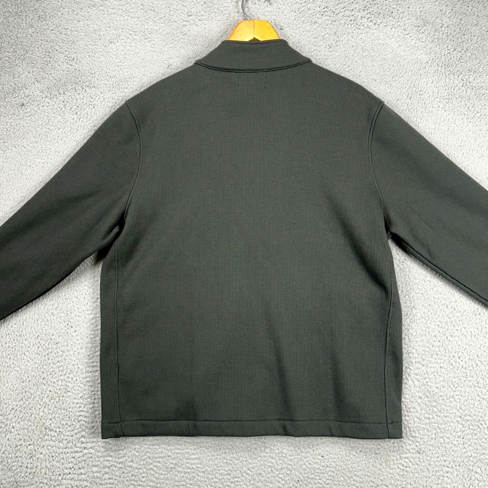 Vintage Tailor Vintage Full Zip Jacket Mens Large Dark Grey Fleece Lined Pockets Winter Outdoor Casual Clothing Size US L / EU 52-54 / 3 - 3 Thumbnail