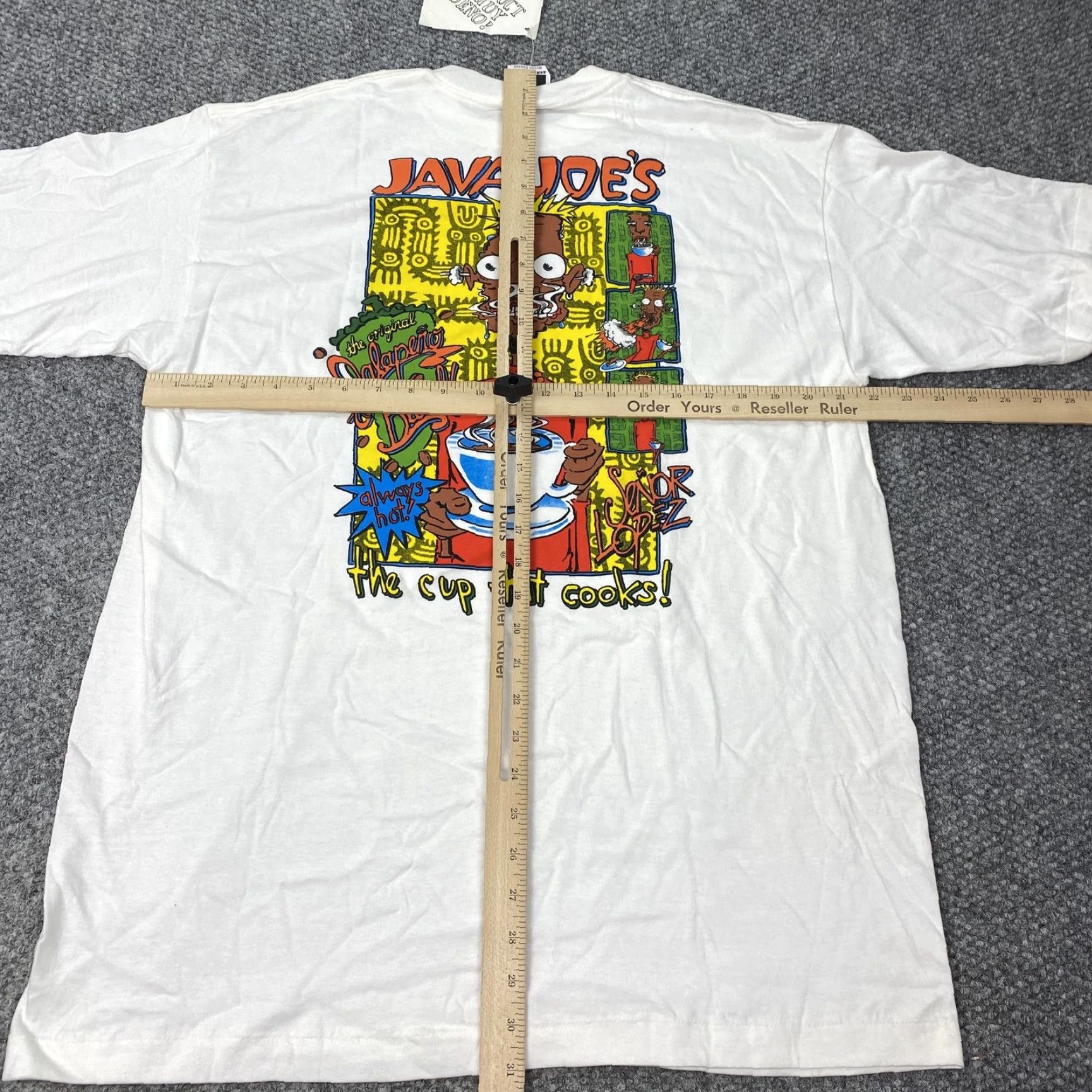 Vintage VINTAGE Senor Lopez Shirt Mens XL White Graphic Print 90s Food & Drink Crew Neck Cotton T-Shirt Mens XLG Size US XL / EU 56 / 4 - 7 Thumbnail