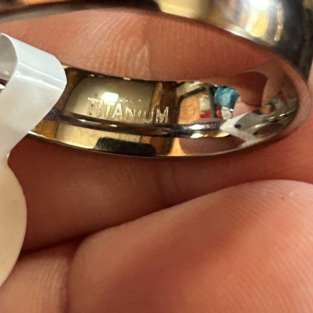 Jewelry Men’s 6mm polished Titanium band wedding ring NIB 11.5 Size ONE SIZE - 2 Thumbnail