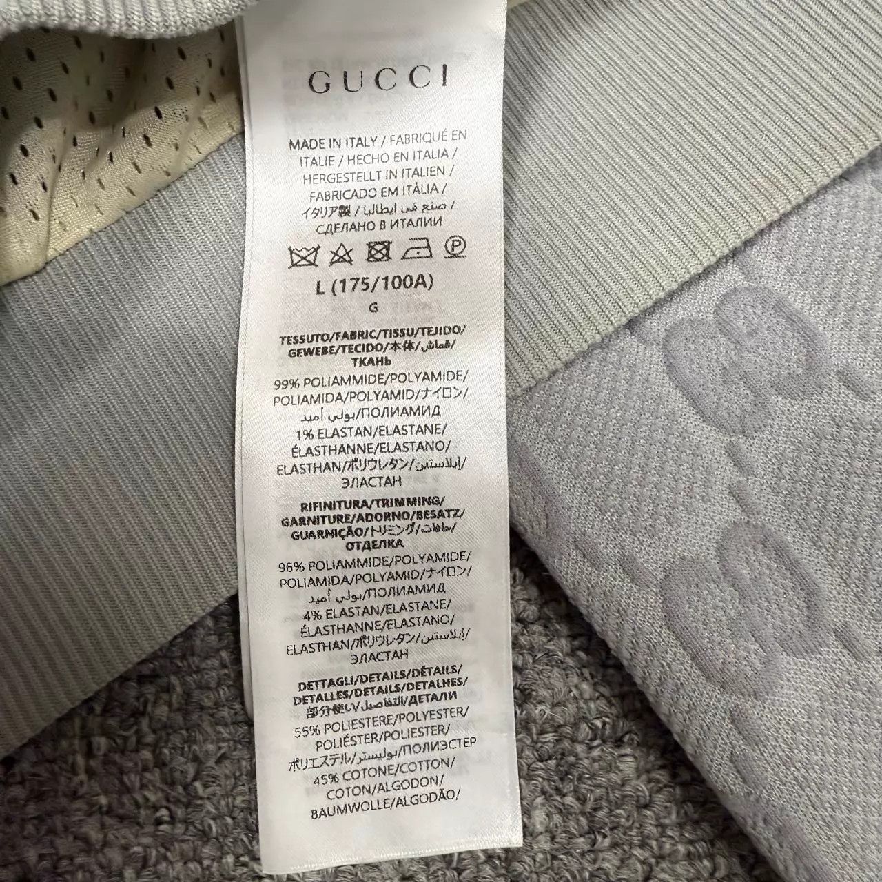 Gucci Gucci Gray embossed all over print zip jacket L 99 new Size US L / EU 52-54 / 3 - 4 Thumbnail