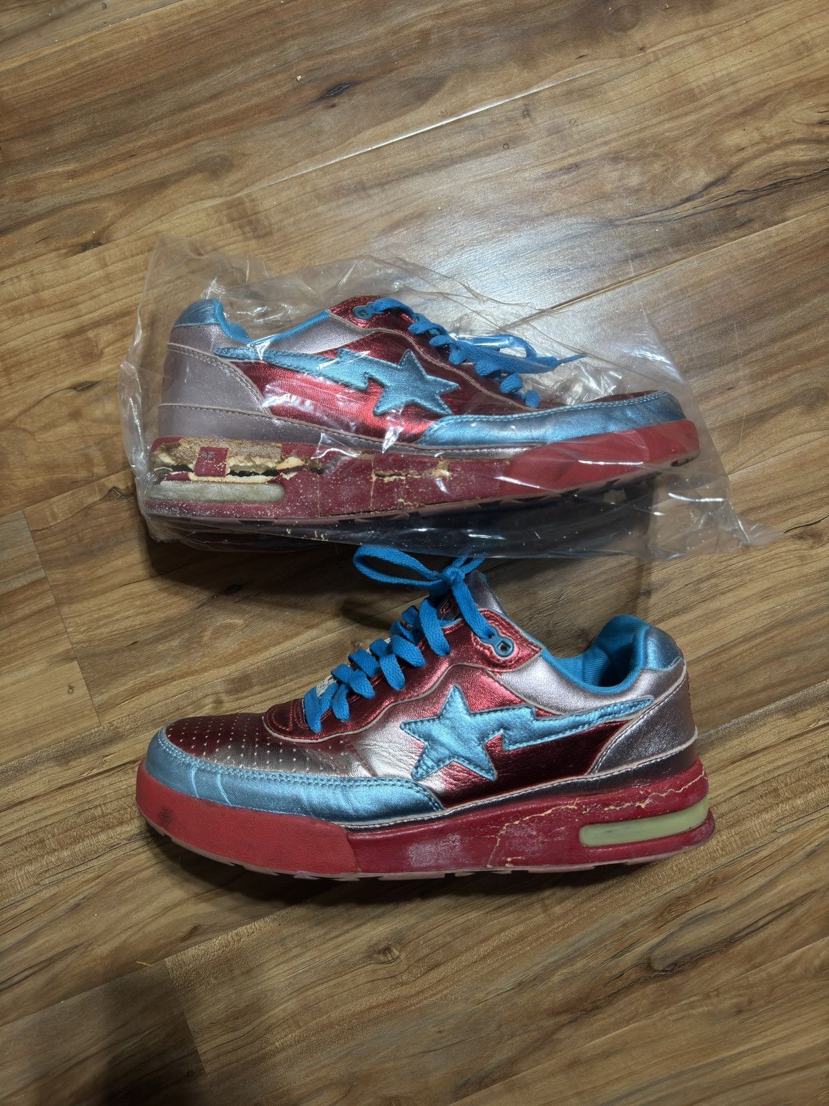 Bape × Pharrell Vintage 2006 Bape X Pharrell Roadsta Bapesta sneakers Size US 9 / EU 42 - 3 Thumbnail