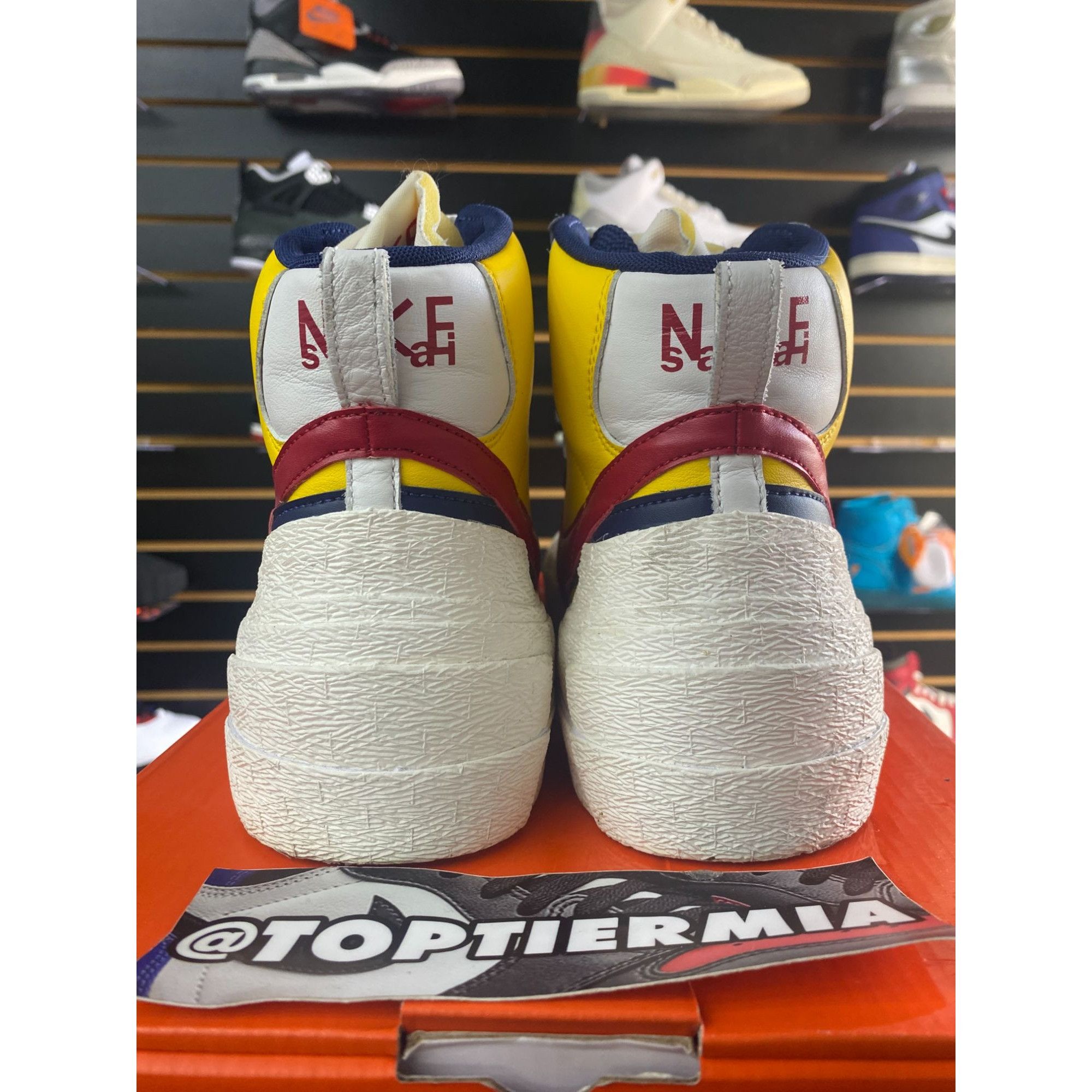 Nike NIKE BLAZER MID SACAI MAIZE NAVY SZ 12 Size US 12 / EU 45 - 4 Thumbnail