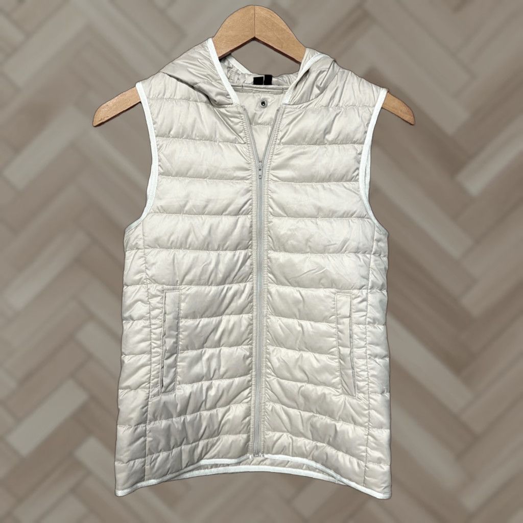 Theory Theory Vest Womens 0 Beige Vest Zip Up Puffer Nylon Lined Quilted All Seasons Down Zip Mock-be Size XS / US 0-2 / IT 36-38 - 1 Thumbnail