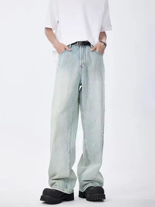 Japanese Brand Kanako x Inoue Light Blue High Street Vintage Loose Jeans Size US 32 / EU 48 - 3 Thumbnail