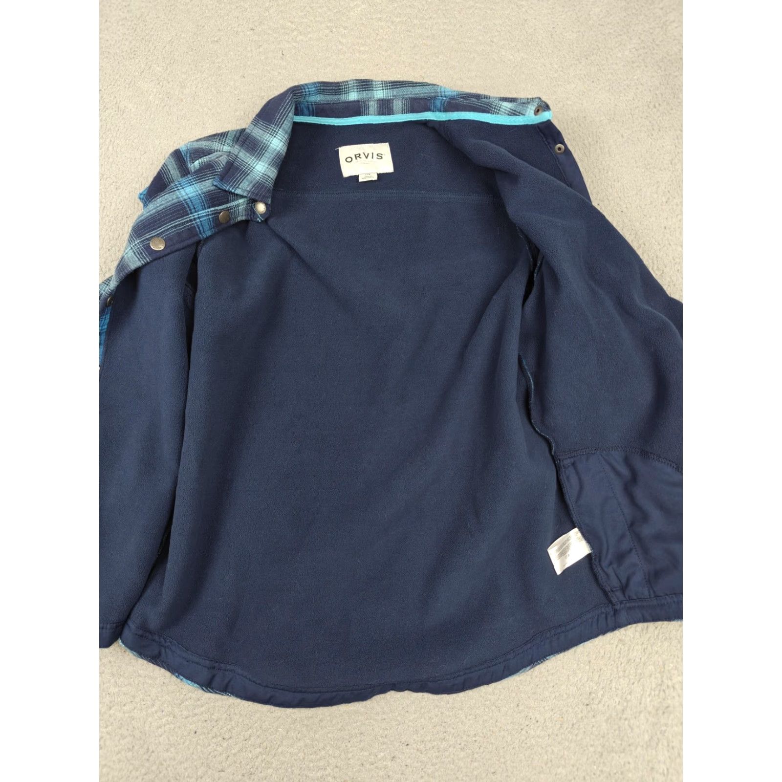 Orvis Orvis Jacket Mens Large Blue Plaid Fleece Lined Snap Front Shacket Outdoor Size US L / EU 52-54 / 3 - 2 Thumbnail
