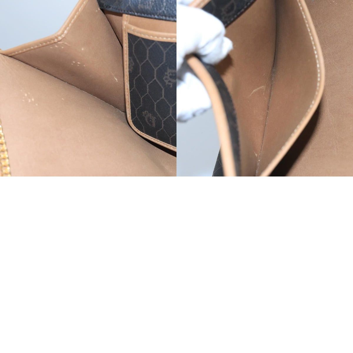 Dior DIOR Honeycomb Canvas Shoulder Bag Pvc Gold Black Size ONE SIZE - 12 Thumbnail