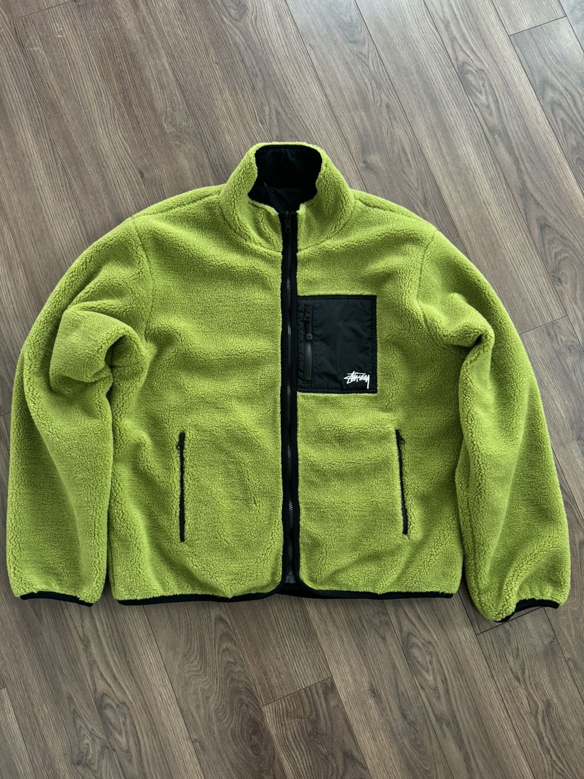 Stussy Stussy Sherpa Reversible Jacket 'Moss Green' Size US XL / EU 56 / 4 - 1 Thumbnail
