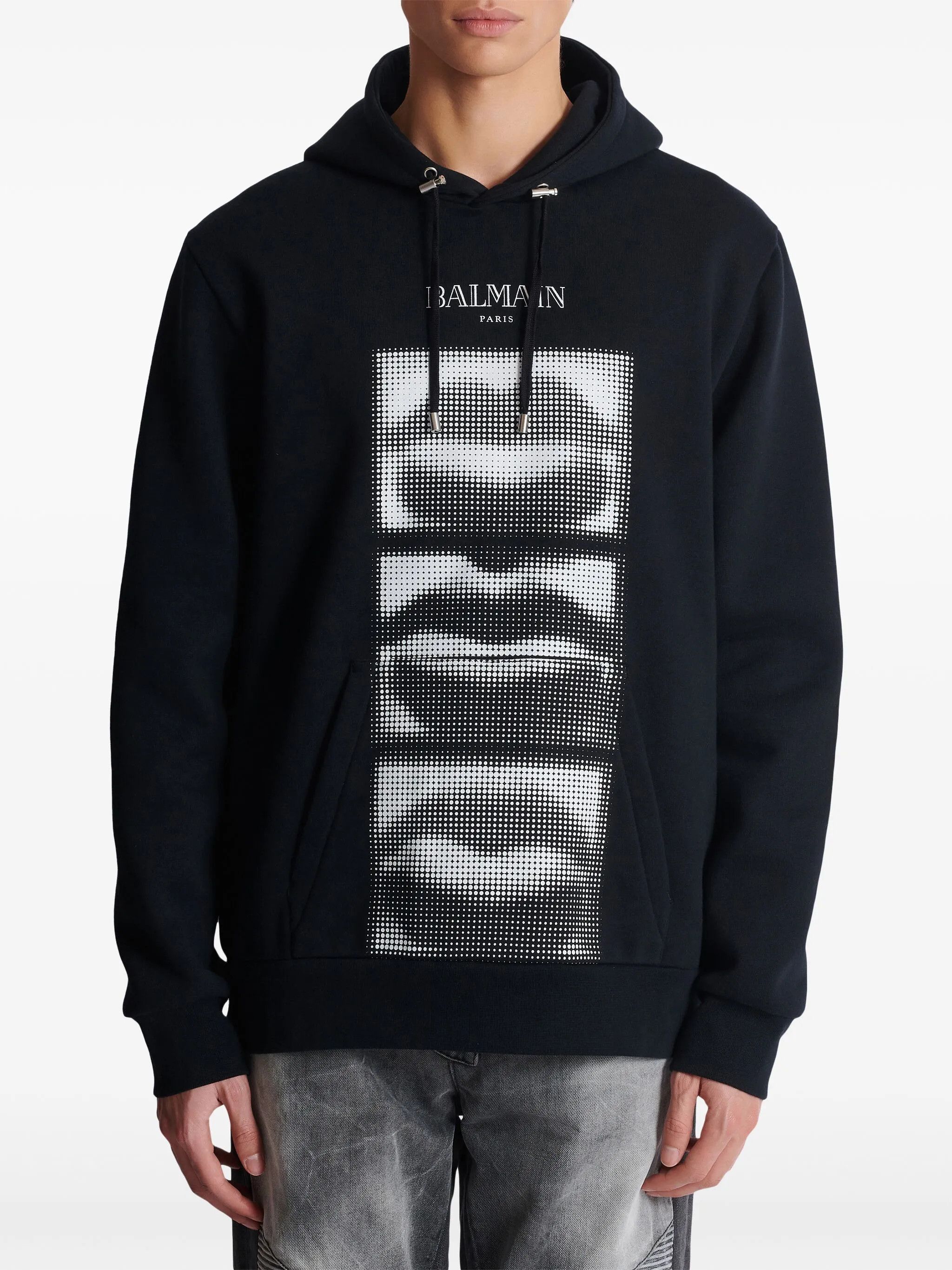 Balmain o1mt1gz0126 Lips Print Hoodie in Black Size US L / EU 52-54 / 3 - 5 Thumbnail