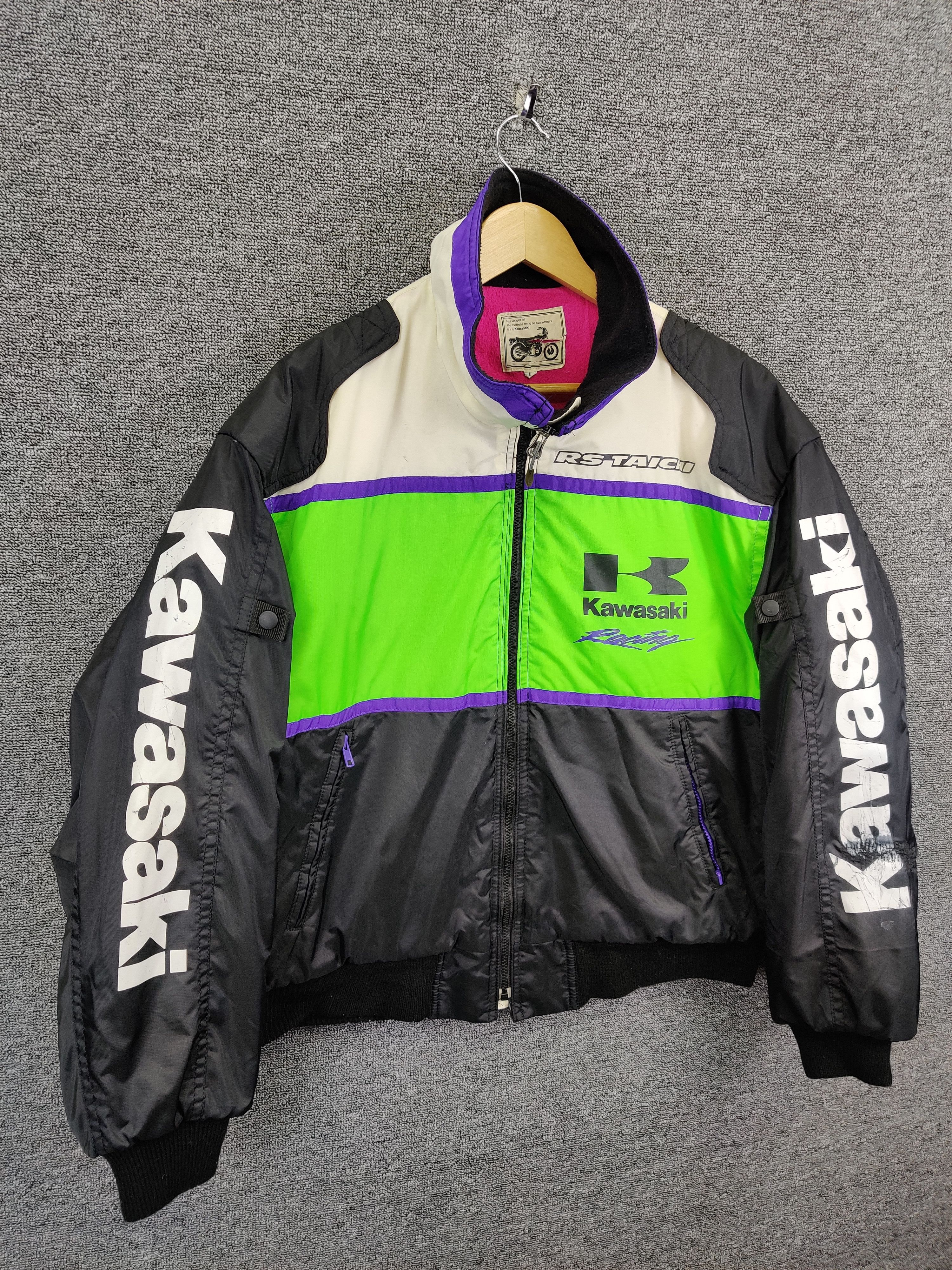 Vintage Vintage Kawasaki Racing Team Bomber Jacket Size US L / EU 52-54 / 3 - 5 Thumbnail