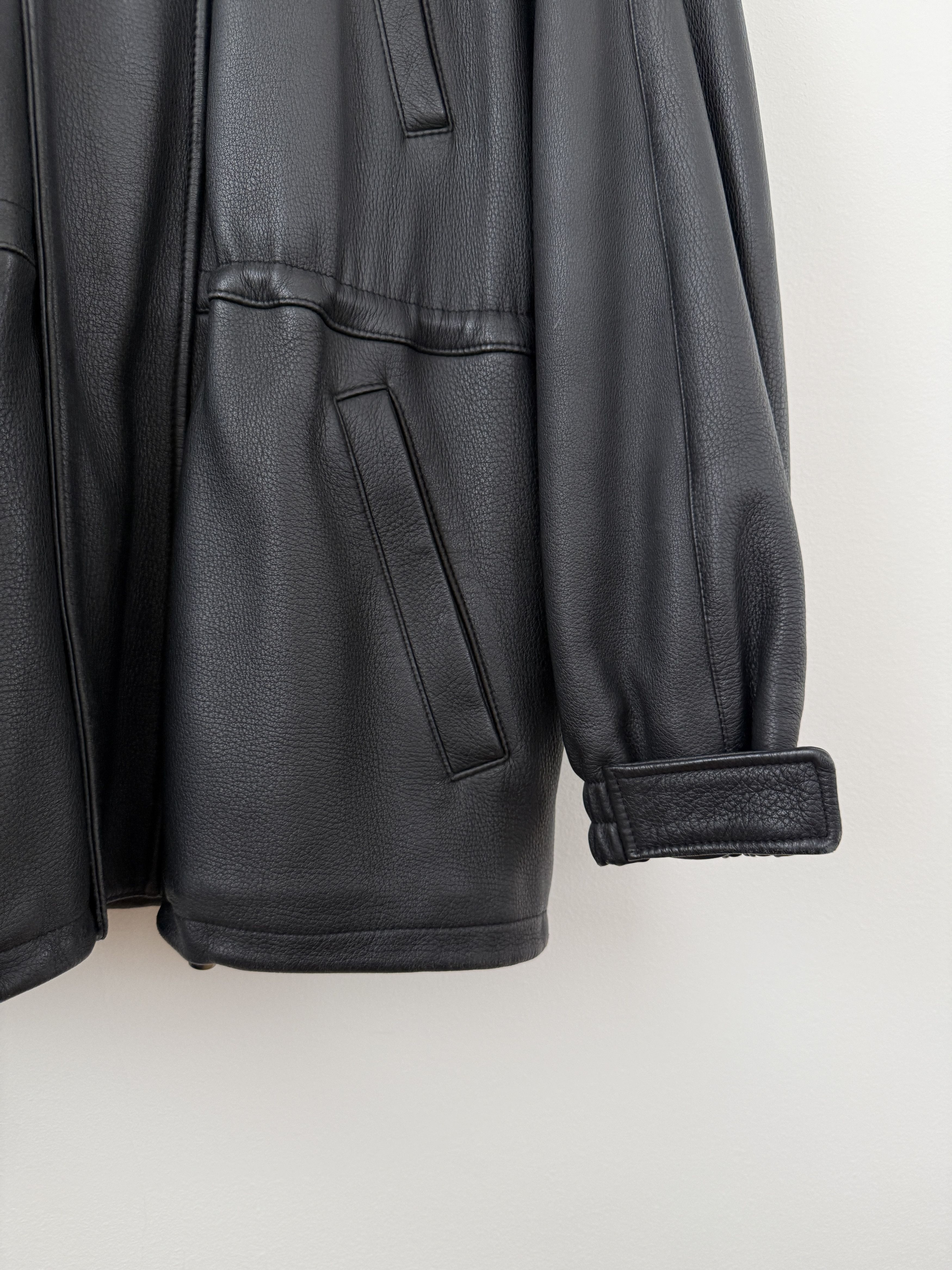 Loro Piana Leather Cashmere Lined Jacket Size US XXL / EU 58 / 5 - 8 Thumbnail