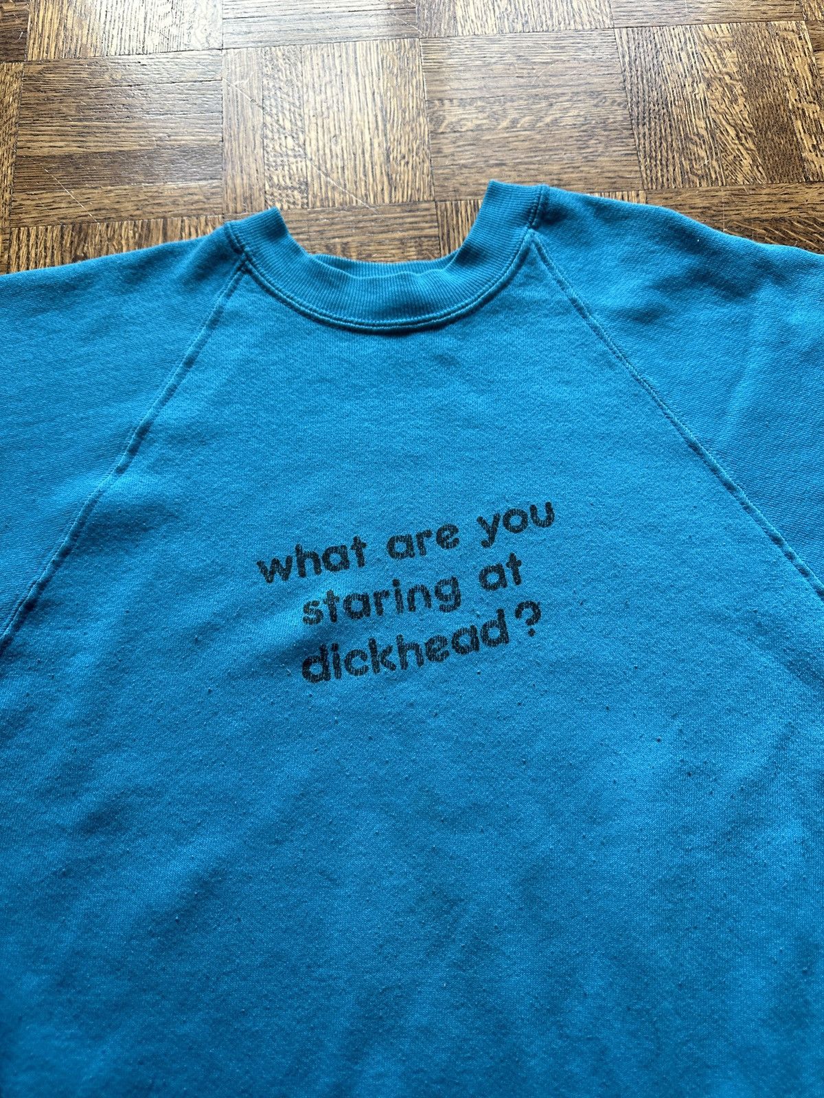Russell Athletic Vintage 80s "What are you Staring at Dickhead" Sweatshirt Size US XL / EU 56 / 4 - 1 Thumbnail