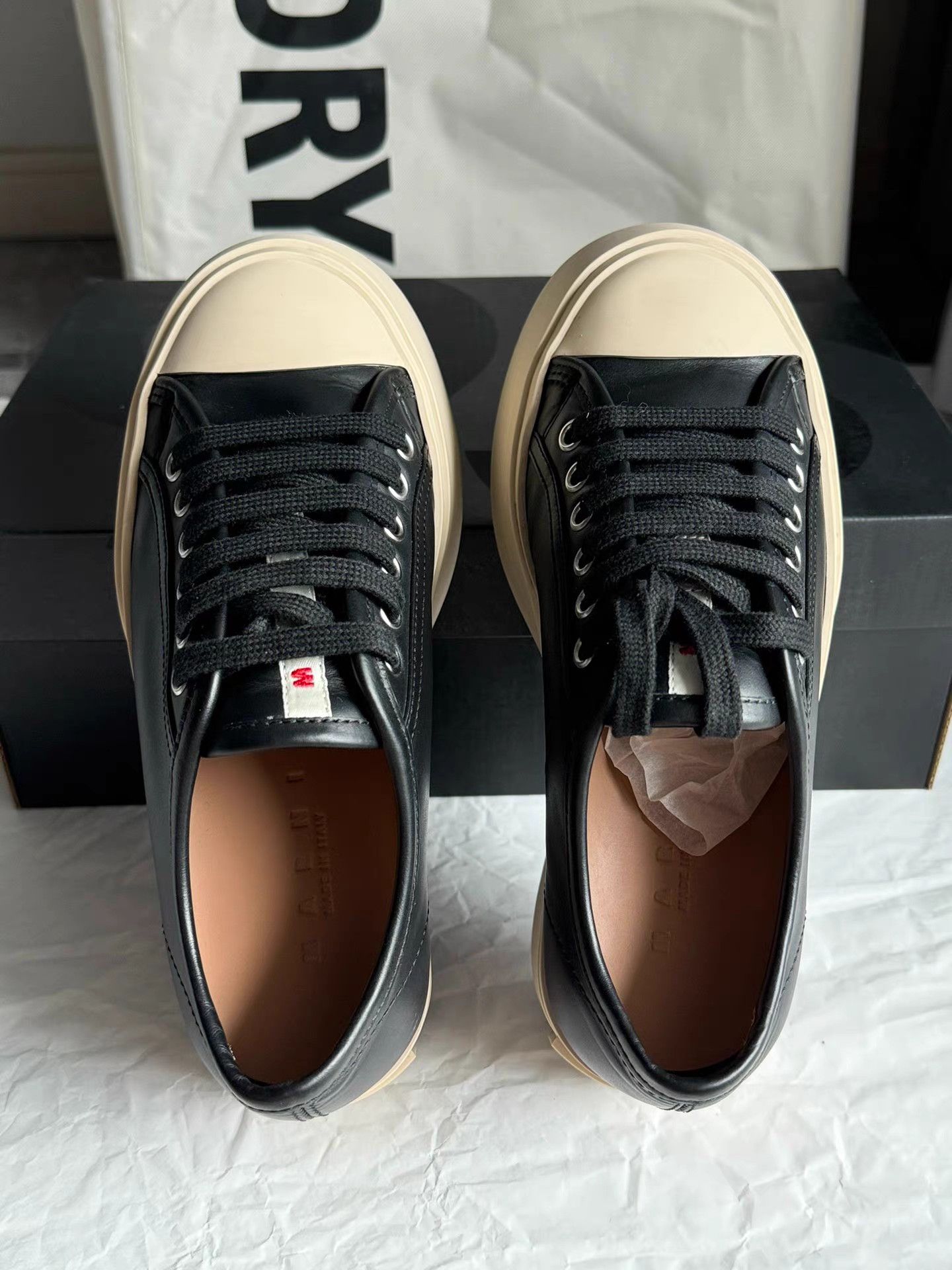 Marni Marni Pablo Black Lace-Up Chunky Sneakers K6 Size US 6 / IT 36 - 6 Thumbnail