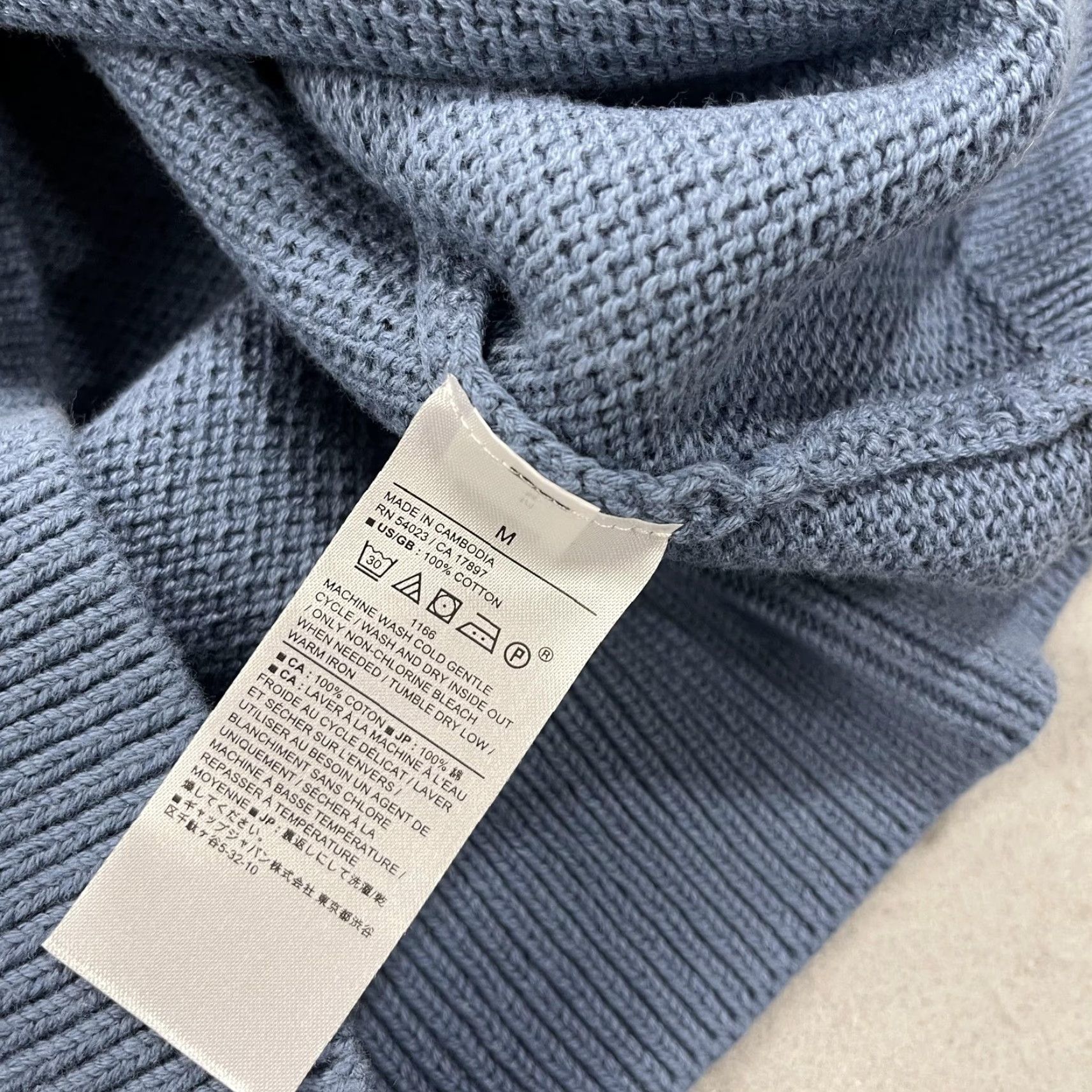Banana Republic Banana Republic Sweater Mens Medium Blue Waffle-Knit Crewneck Pullover NWT Size US M / EU 48-50 / 2 - 6 Thumbnail
