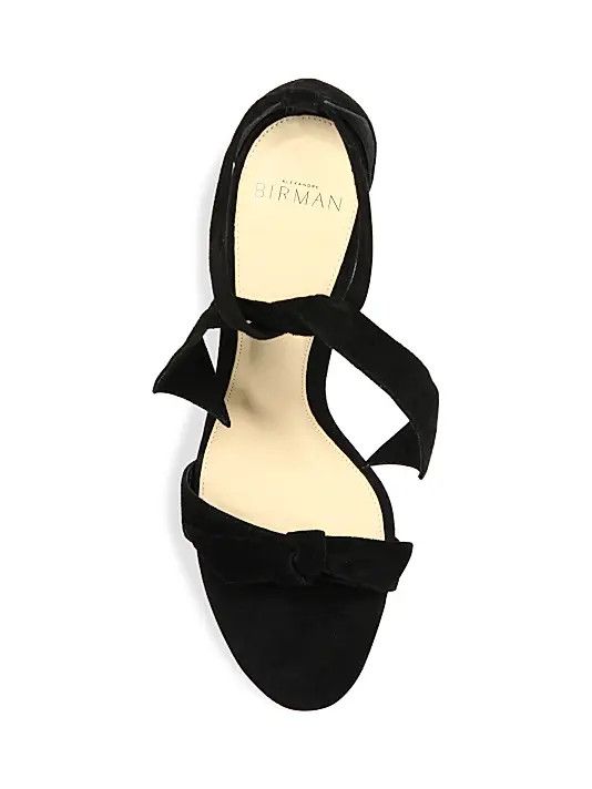 Alexandre Birman os11x1225 Clarita Bow Suede Sandals in Black Size US 9 / IT 39 - 4 Thumbnail