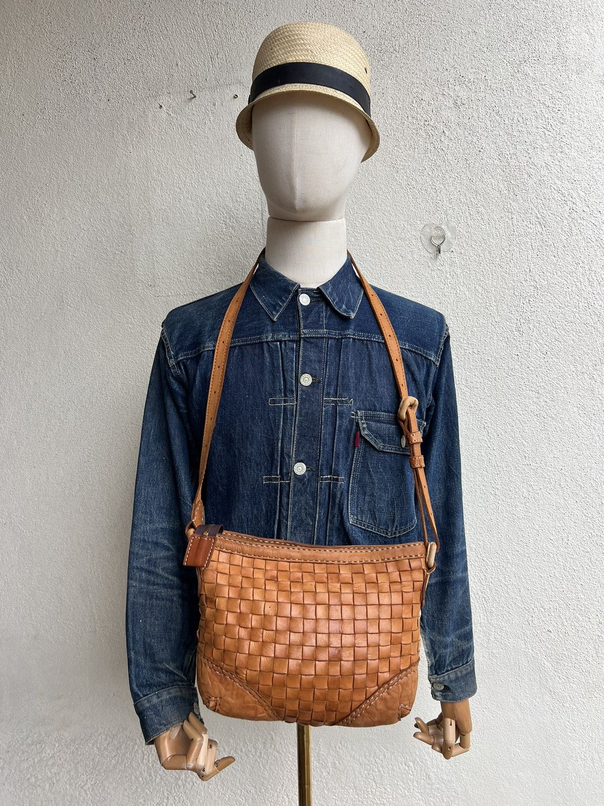 Leather Robita Japan Patina Woven Leather Bag Size ONE SIZE - 18 Thumbnail