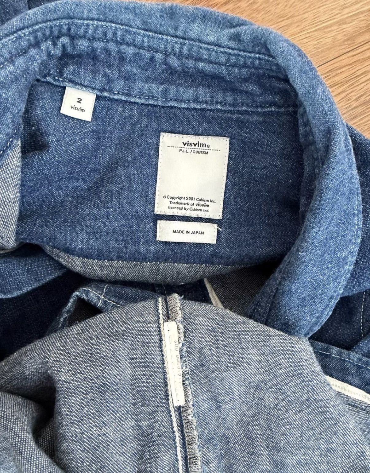 Visvim VISVIM 16SS Denim Teardrop Albacore Shirt One Wash (Climber) Size US M / EU 48-50 / 2 - 3 Thumbnail