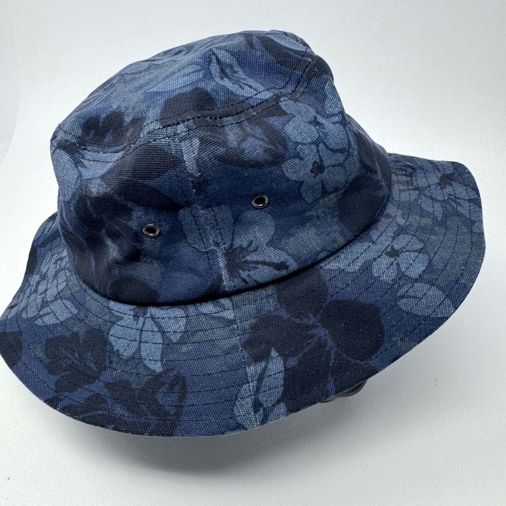 Abercrombie & Fitch Abercrombie & Fitch Bucket Hat OS Unisex Adults Cotton Canvas Floral Blue Lined Summer Spring Casual Outdoor Hats Men Women Size ONE SIZE - 5 Thumbnail
