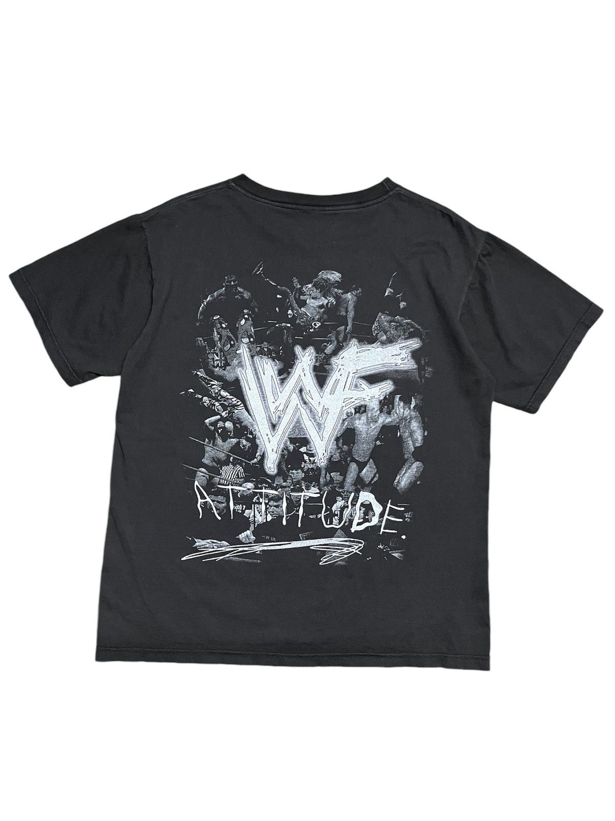 Rap Tees 90s Vintage WWE The Rock Attitude Era Rap Tee T-Shirt Size US L / EU 52-54 / 3 - 3 Thumbnail