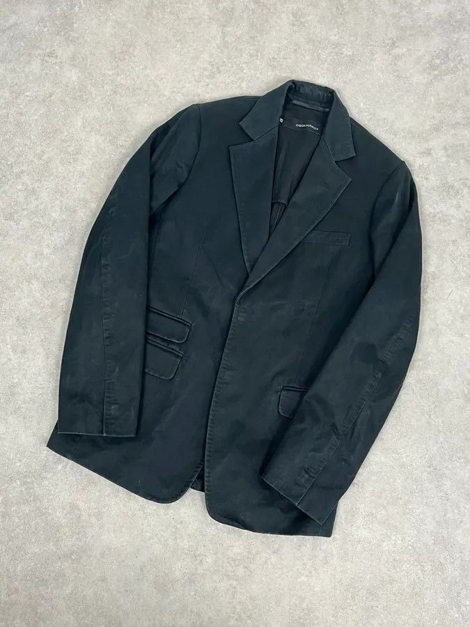 Dsquared2 AW2003 Dsquared2 Black Denim Pocket Blazer Jacket Size 42R - 4 Thumbnail