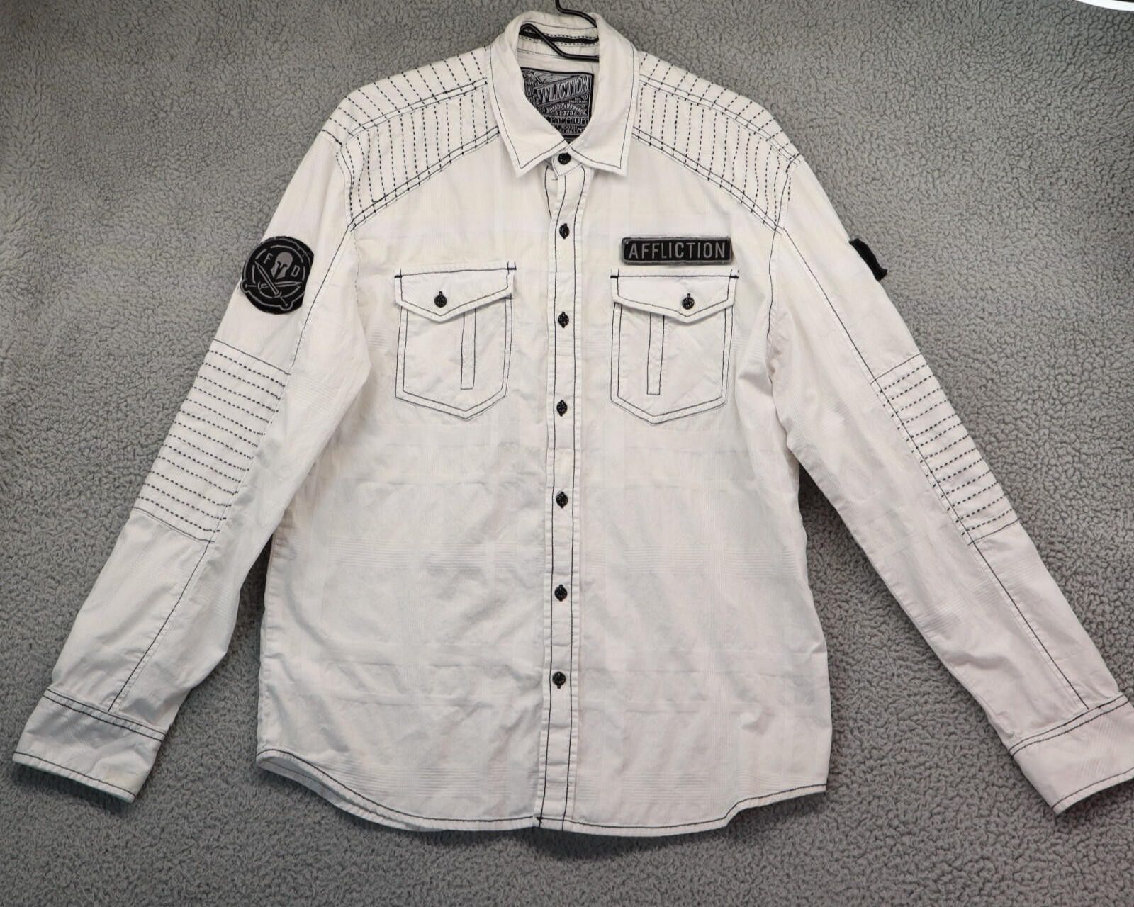Other Affliction White LS Button-Up Shirt Men Large Size US L / EU 52-54 / 3 - 1 Thumbnail