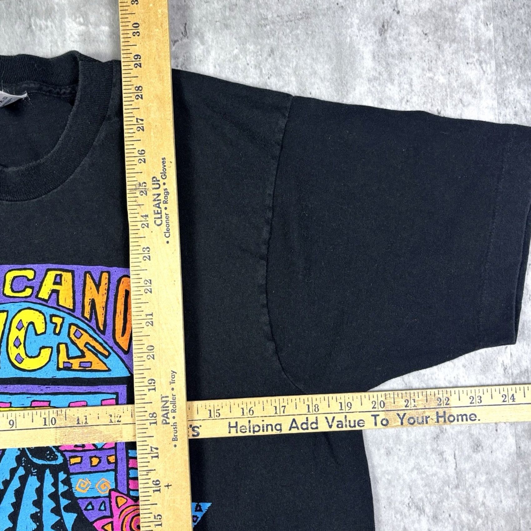 Fruit Of The Loom VINTAGE 90s Volcano Vics Bar Art T Shirt Mens XL Black Cotton Graphic Print Crew Neck Short Sleeve Vintage Yes Fruit of the Loom Regular Size XL Mens Size US XL / EU 56 / 4 - 6 Thumbnail