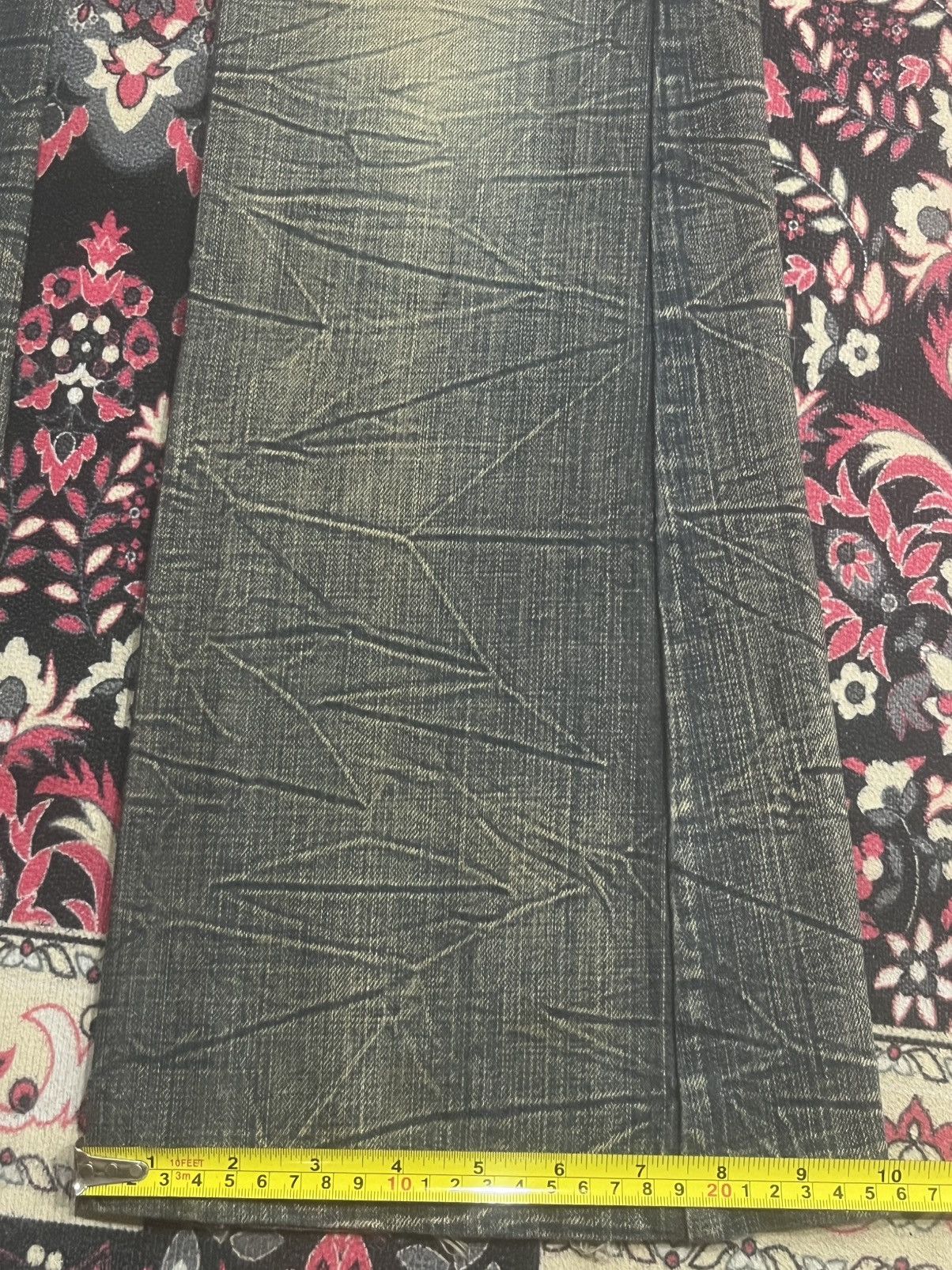 Number (N)ine Japanese Brand Mud Washed Distressed Glass Crack Flare Jeans Size US 32 / EU 48 - 14 Thumbnail