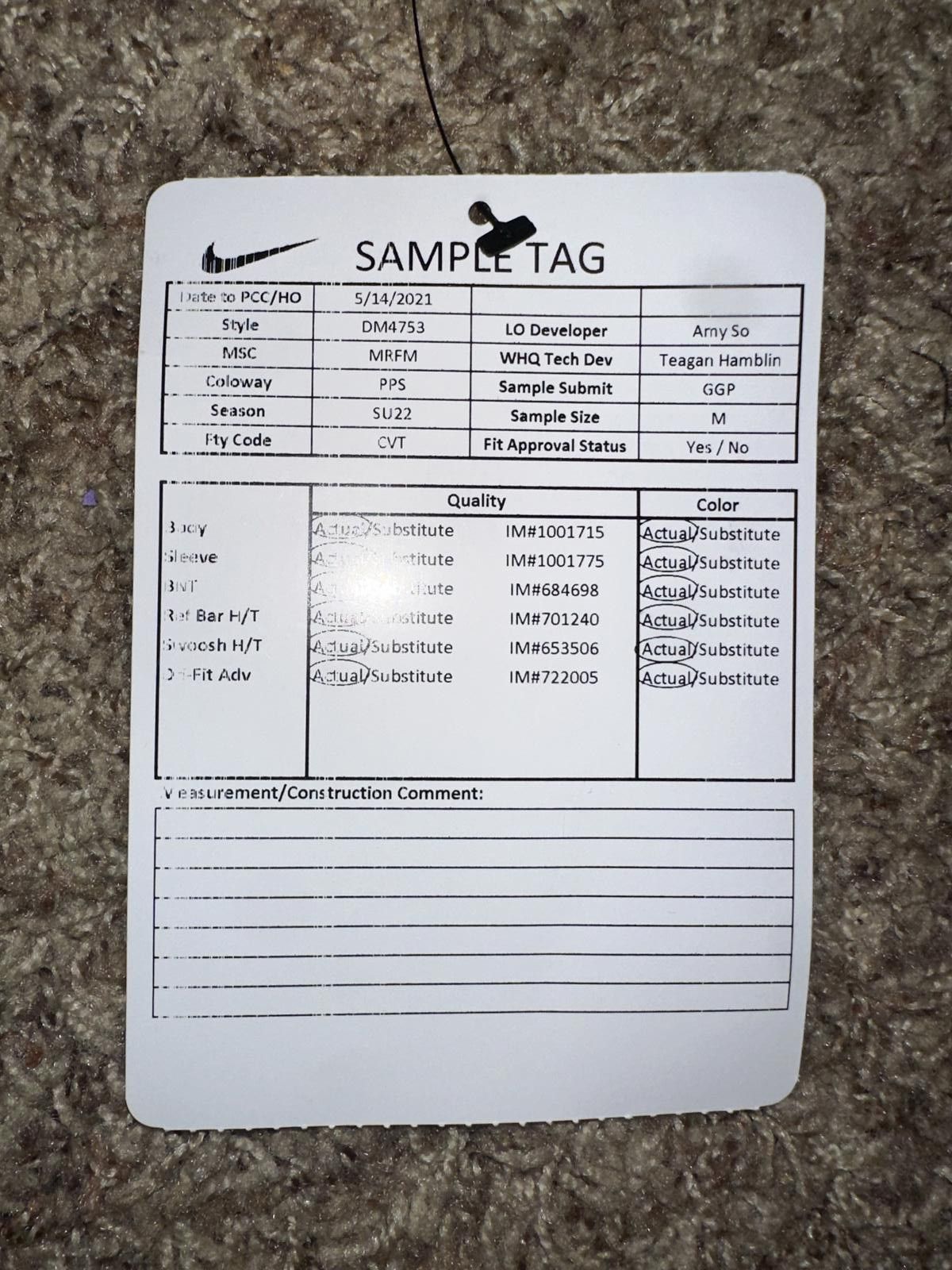 Nike Nike Men’s TechKnit Dri-FIT ADV Short-Sleeve Running Top Sample Size US M / EU 48-50 / 2 - 6 Thumbnail