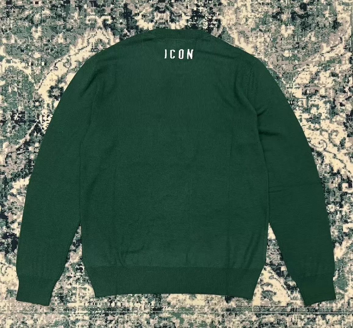 Dsquared2 Dsquared2 2022FW ICON Green French Bulldog Slim Fit Sweater Size US S / EU 44-46 / 1 - 2 Thumbnail