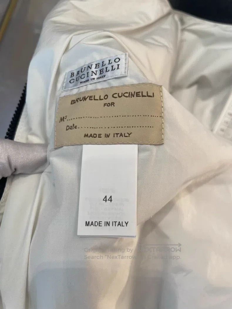 Brunello Cucinelli Brunello Cucinelli Beige and Beige White Color Blocked Hoo Size M / US 6-8 / IT 42-44 - 4 Thumbnail