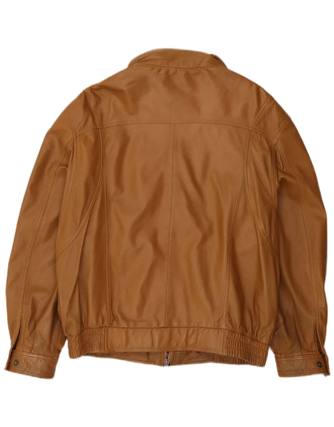 Other Vintage Brown Real Leather Bomber Jacket - Size Large EU 50 Size US L / EU 52-54 / 3 - 2 Thumbnail