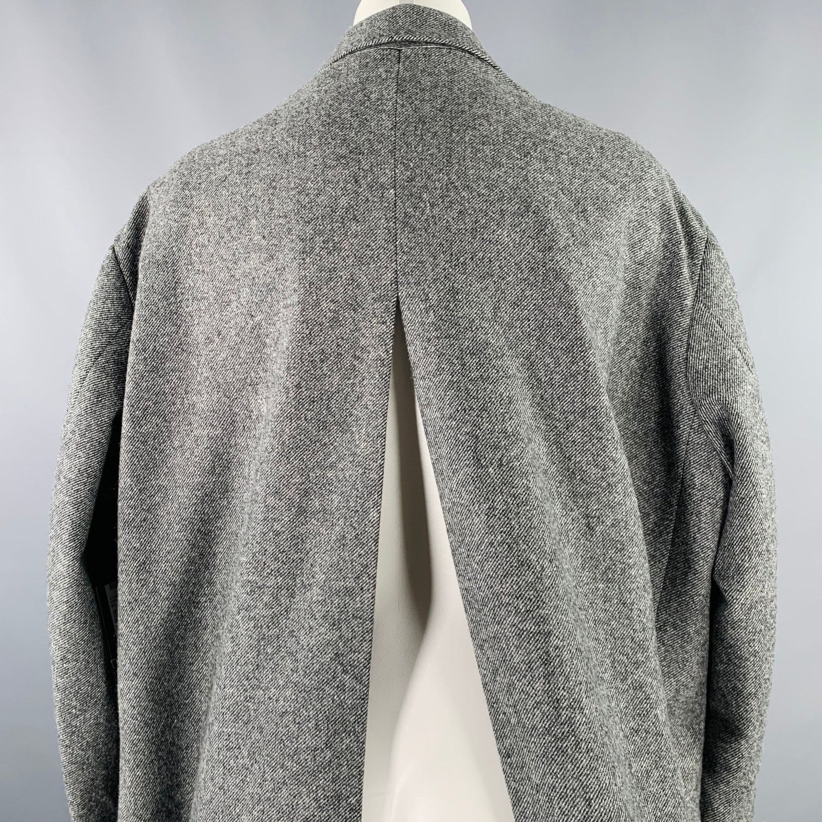 rokh ROKH Size S Grey Wool Tweed Oversized Coat Size S / US 4 / IT 40 - 4 Thumbnail