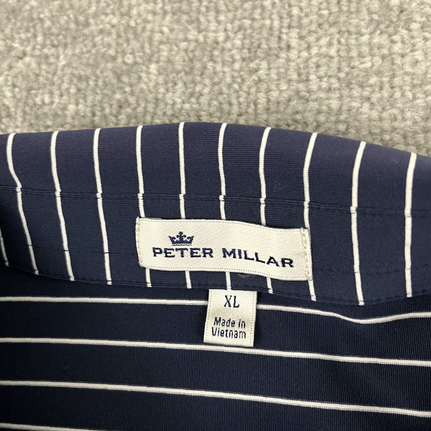 Peter Millar Peter Millar Polo Shirt Mens XL Blue Kings Creek Country Club Crown Golf Sport Shirt Short Sleeve Button Collared Logo Size US XL / EU 56 / 4 - 4 Thumbnail