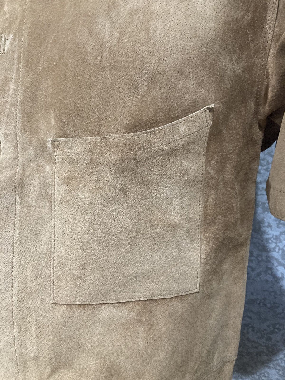 Japanese Brand Japanese Archive Pig Suede Street Leather Shirt Size US S / EU 44-46 / 1 - 11 Thumbnail