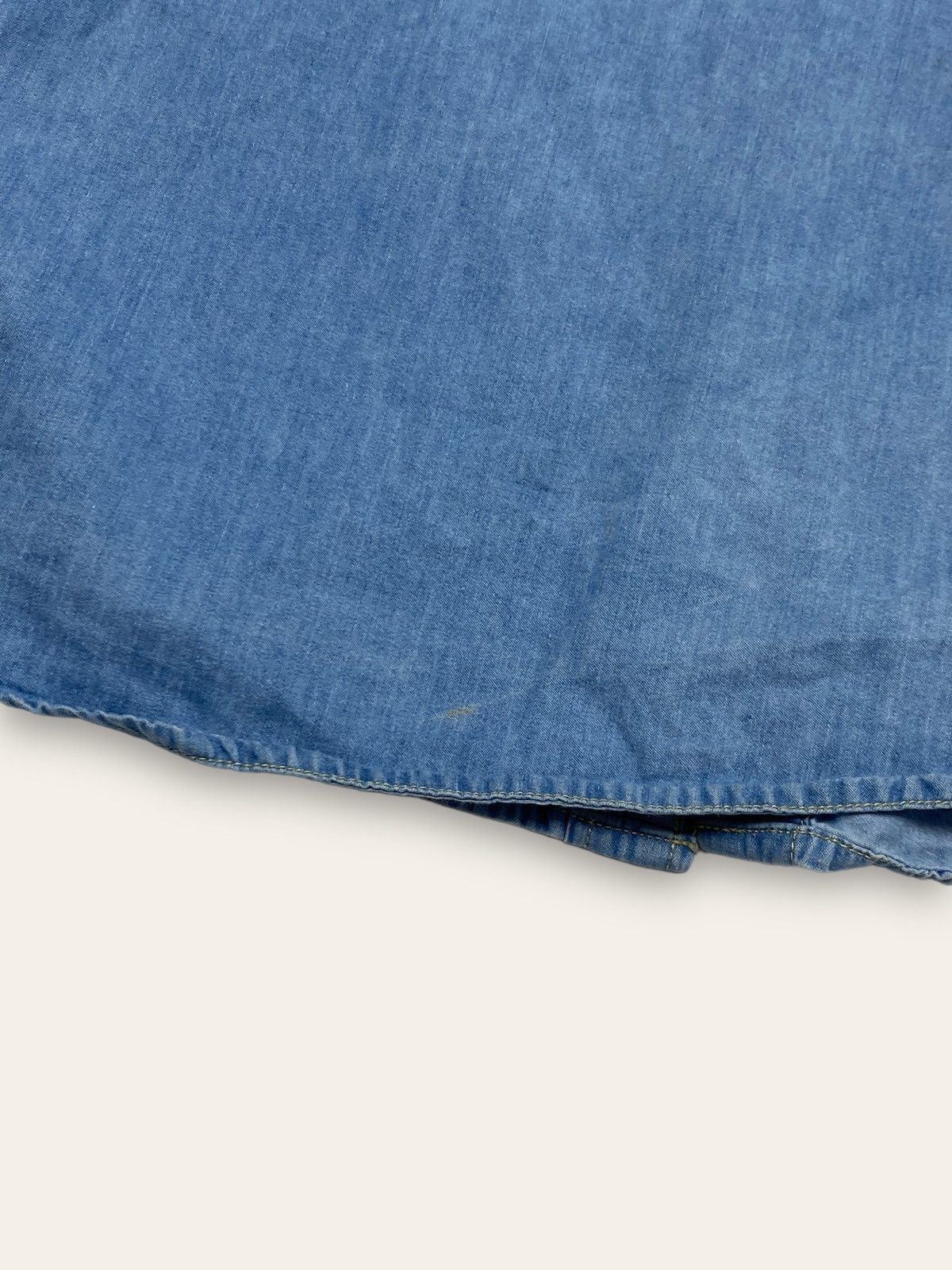 Jean Vintage LEE Light Denim Jean Button Up Shirt Snaps Size US S / EU 44-46 / 1 - 7 Thumbnail