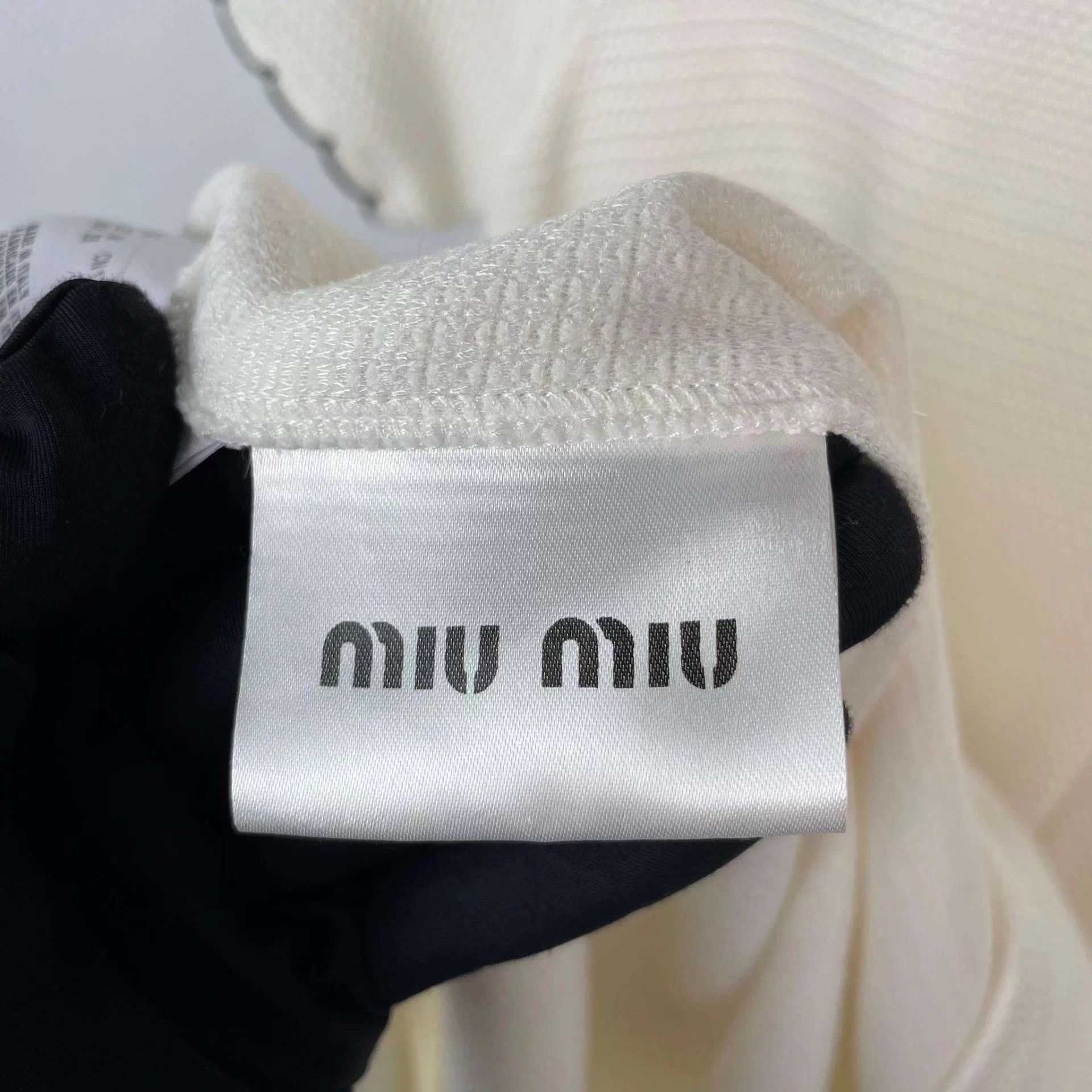Miu Miu Miu Miu Knit Dress M White Size M / US 6-8 / IT 42-44 - 4 Thumbnail