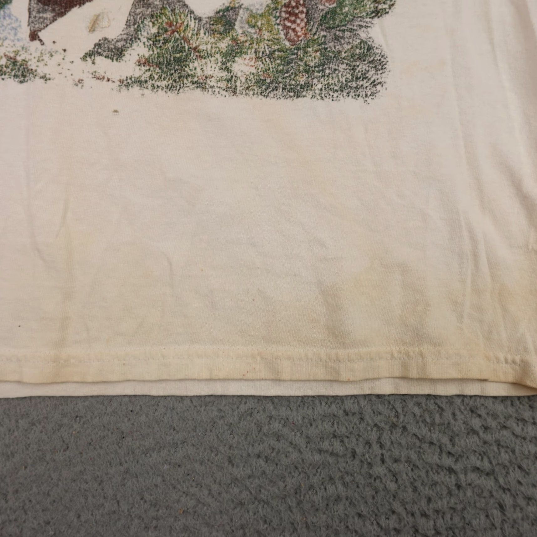 Jerzees VINTAGE Jerzees Eagle Shirt Mens XL Short Sleeve Graphic 90s Nature White Cotton T-Shirt Size US XL / EU 56 / 4 - 7 Thumbnail