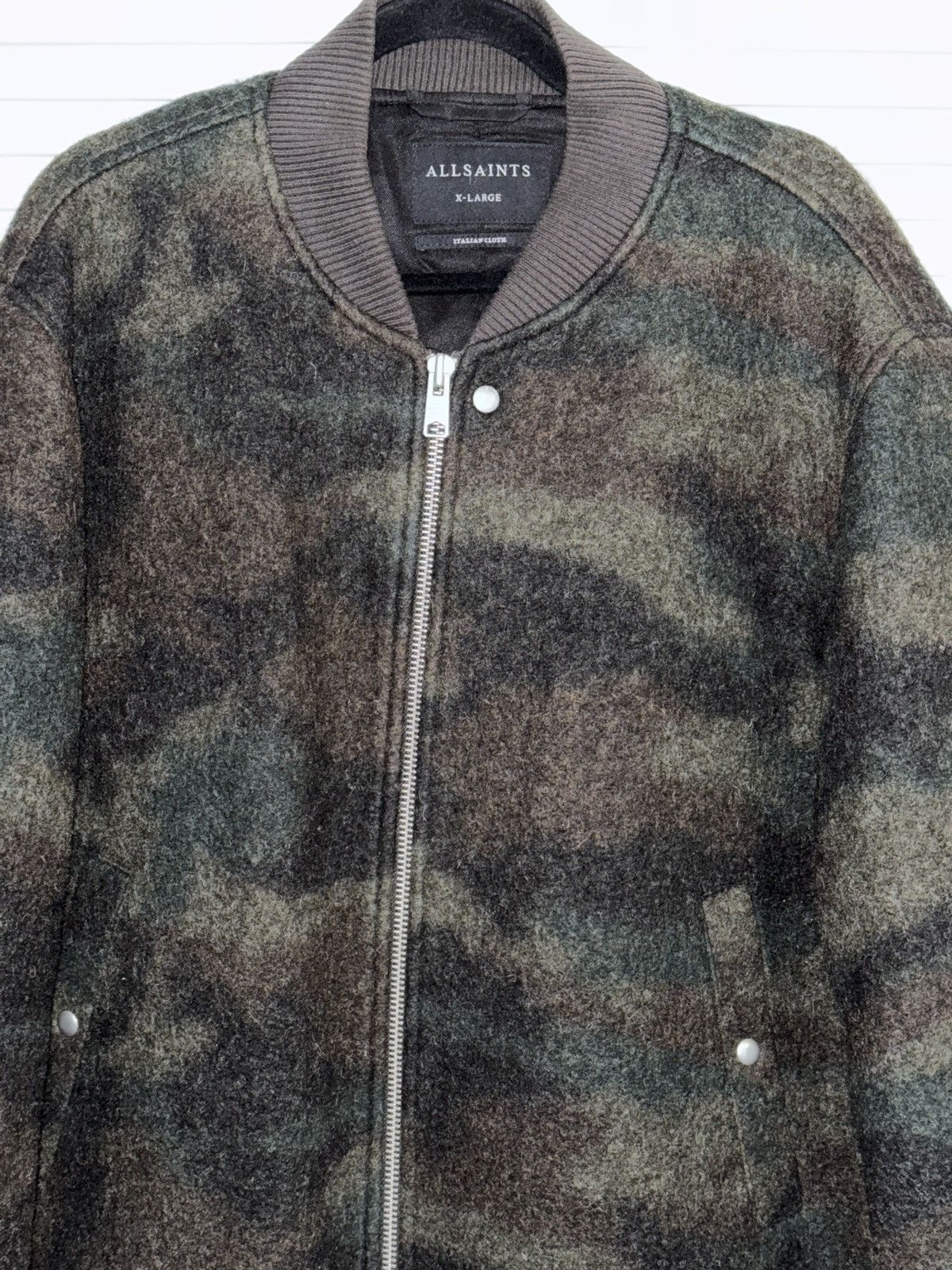 Allsaints Allsaints Bastion Wool Camo Bomber Jacket- Size XL Size US XL / EU 56 / 4 - 2 Thumbnail