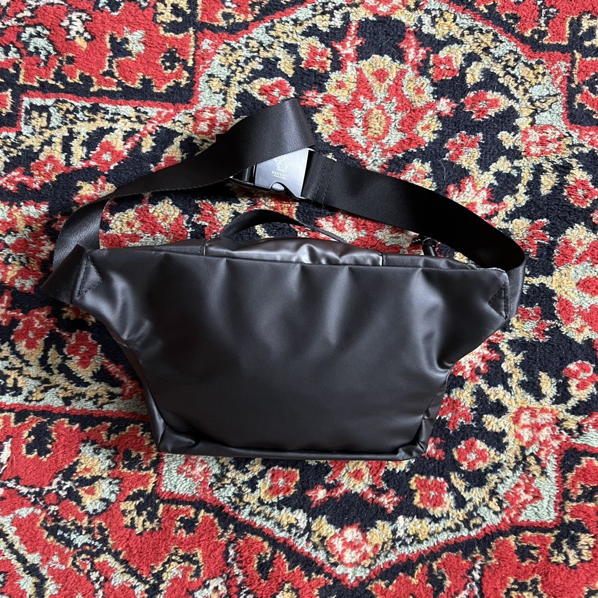 Versace Versace Parfums Black Faux Leather Cross Body Belt Bag Fanny Size ONE SIZE - 3 Thumbnail