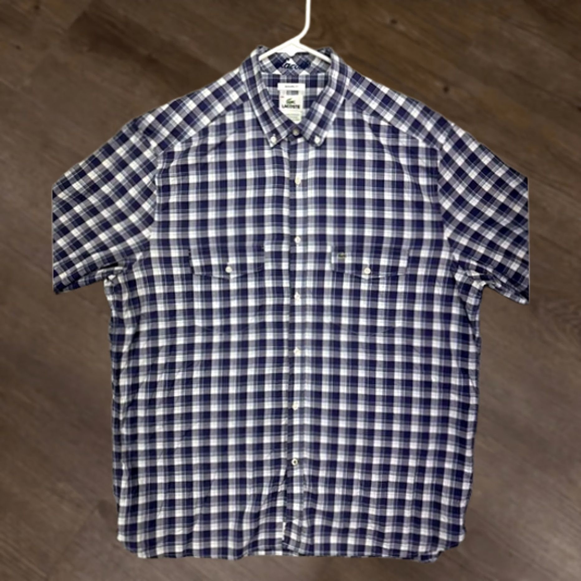 Lacoste Lacoste Shirt XL Purple Plaid Modern Fit Button-Down Mens Size US XL / EU 56 / 4 - 1 Thumbnail