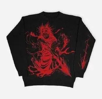 Vintage New Hip-hop Street Gothic Wool Retro Pullover Size M / US 6-8 / IT 42-44 - 5 Thumbnail
