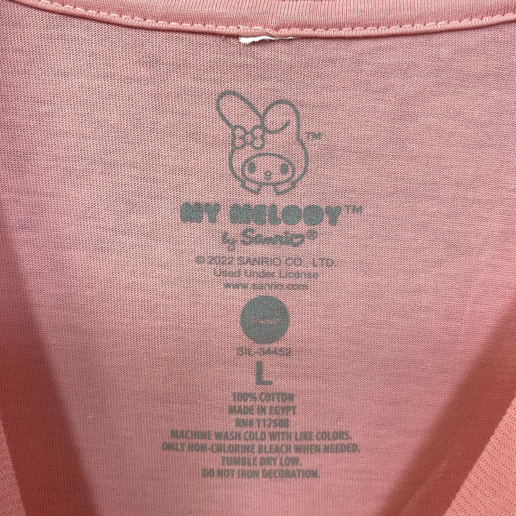 Disney Sanrio My Melody Cute Graphic Design Pink T-Shirt Large Size L / US 10 / IT 46 - 4 Thumbnail