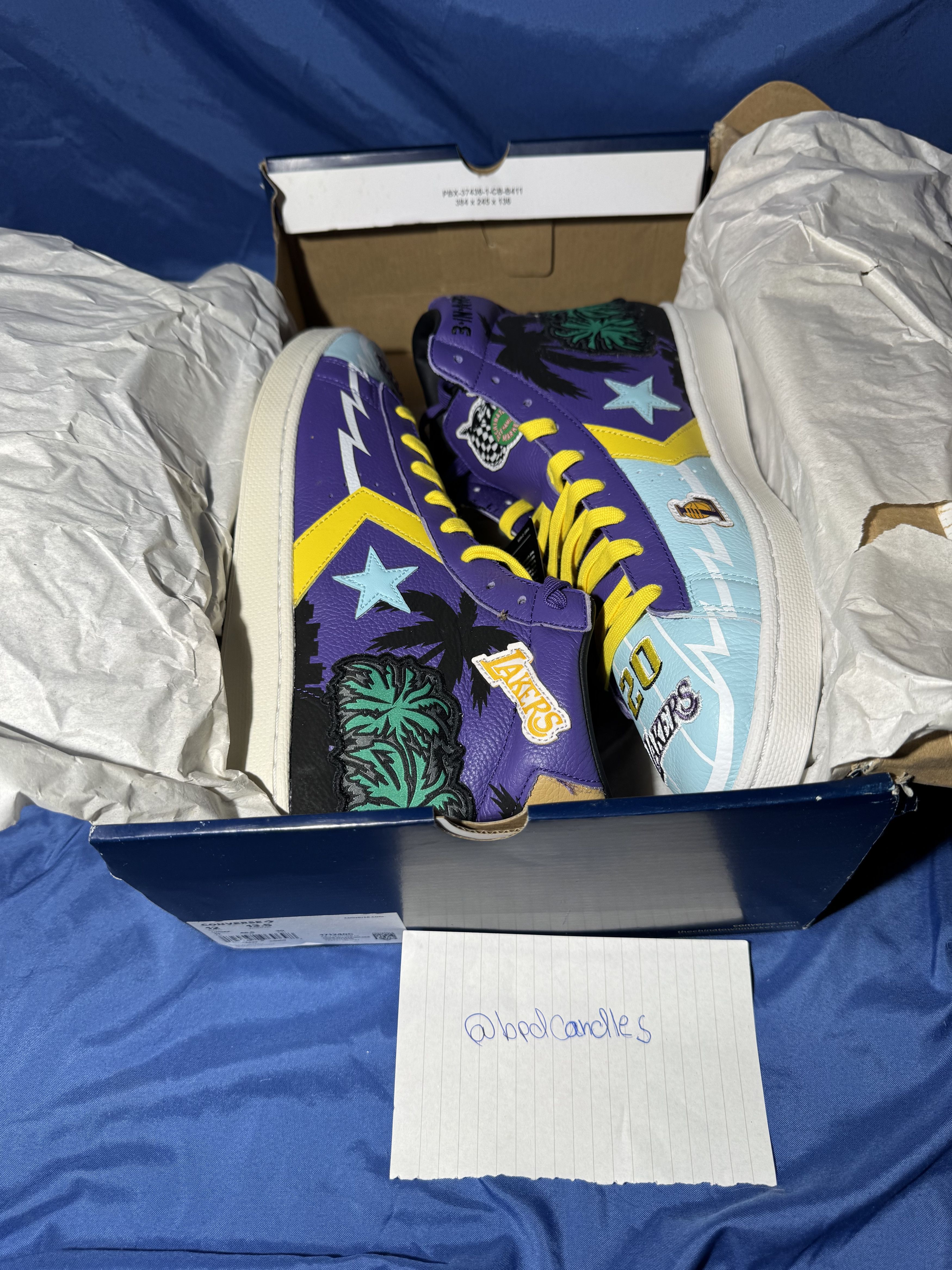 Converse × Jeff Hamilton × Market Lakers leather size 12