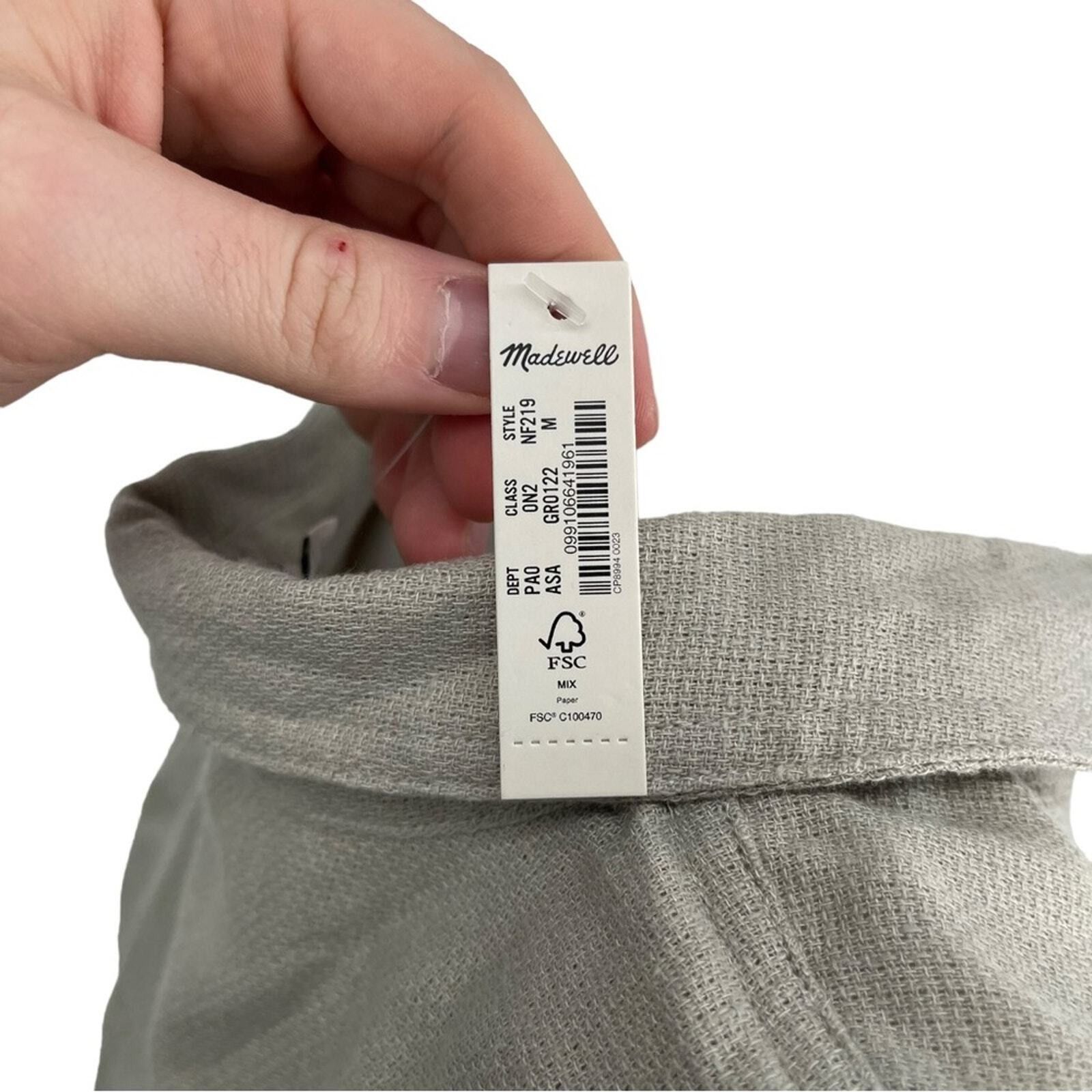 Madewell Madewell Medium Light Green Button Down Breezewoven Beach Size M / US 6-8 / IT 42-44 - 7 Thumbnail